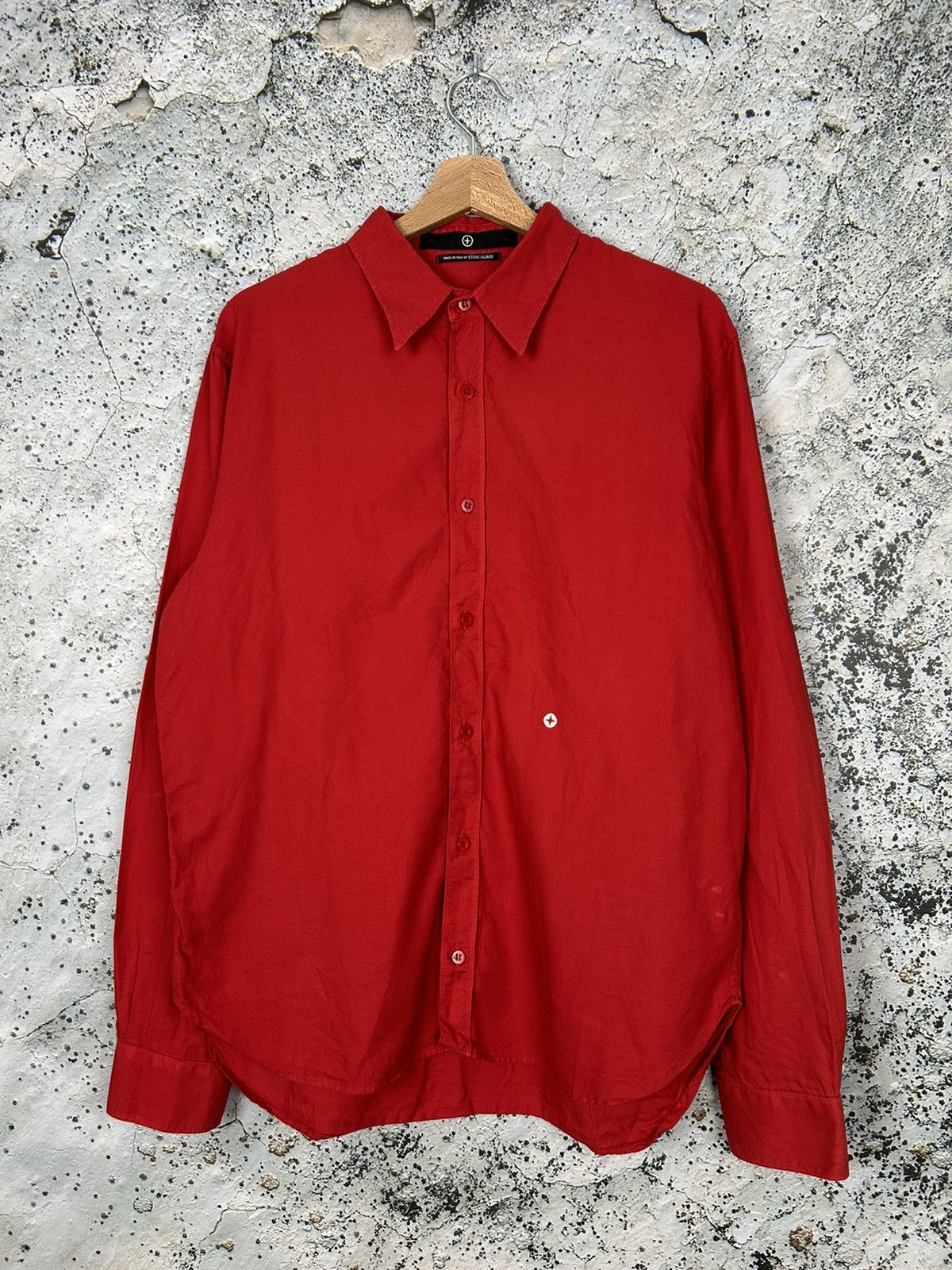 Stone Island Vintage Stone Island Red Shirt Designer Rare 90s Archive Size US L / EU 52-54 / 3 - 1 Thumbnail