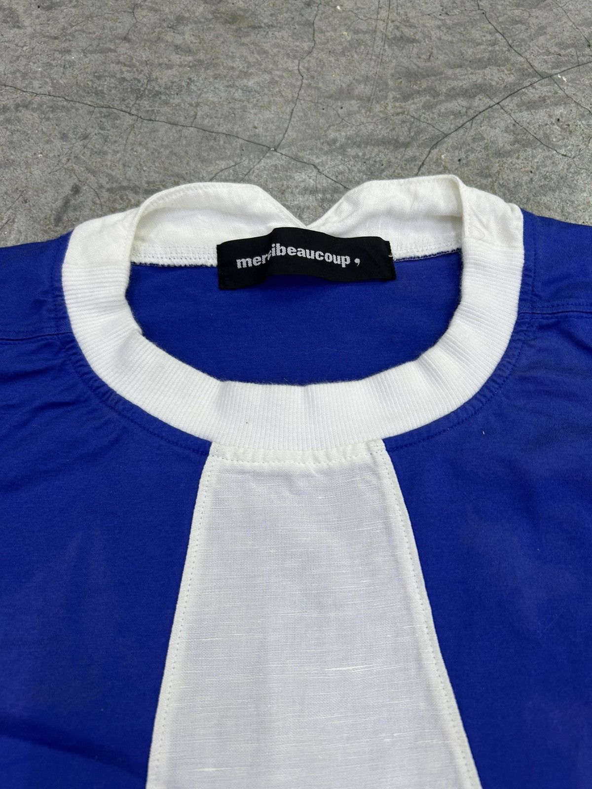 mercibeaucoup Mercibeaucoup Blue & White Geometric Panel Tee Size US L / EU 52-54 / 3 - 2 Thumbnail