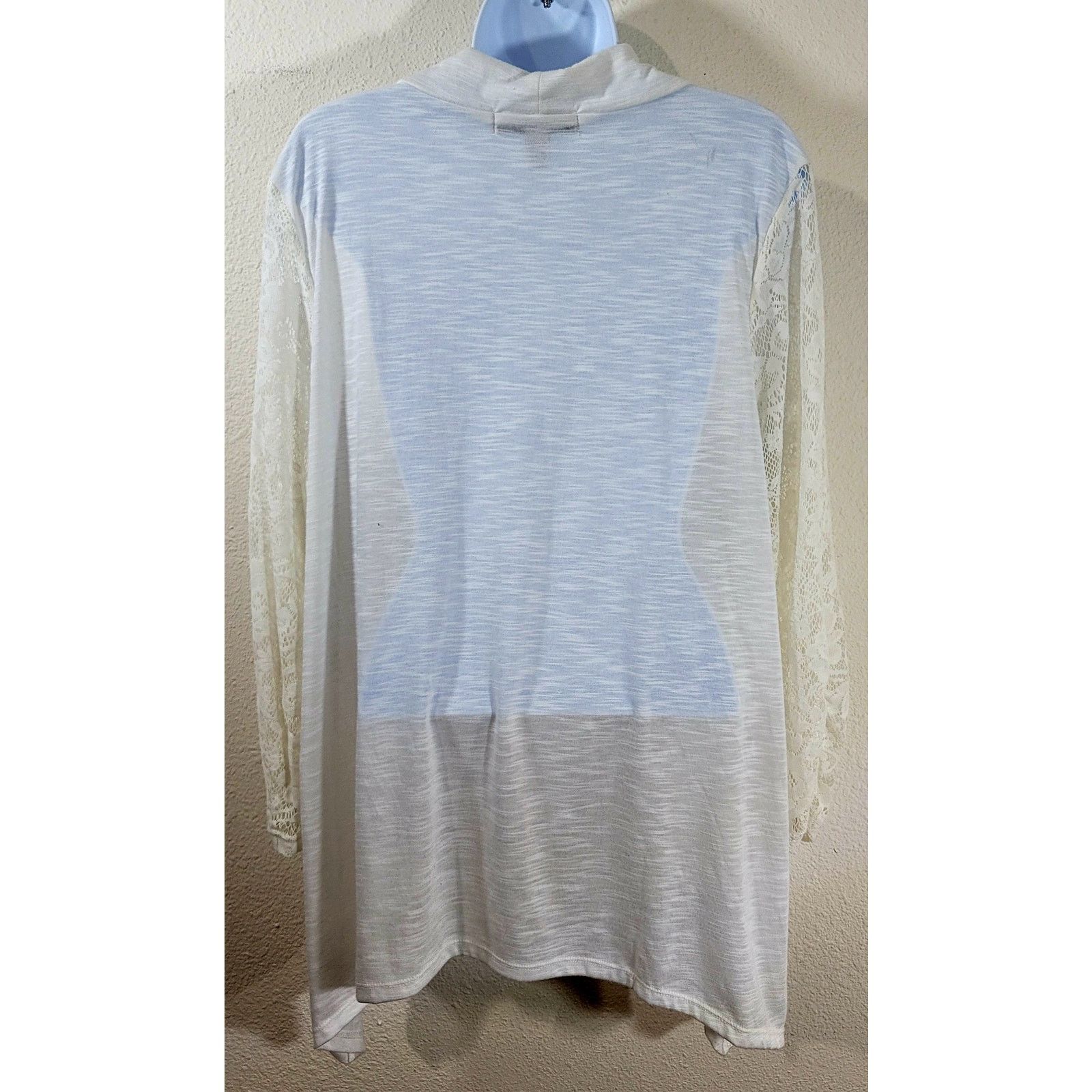 Other French Laundry White Open Front Cardigan Sweater 14 16 Size XL / US 12-14 / IT 48-50 - 3 Thumbnail