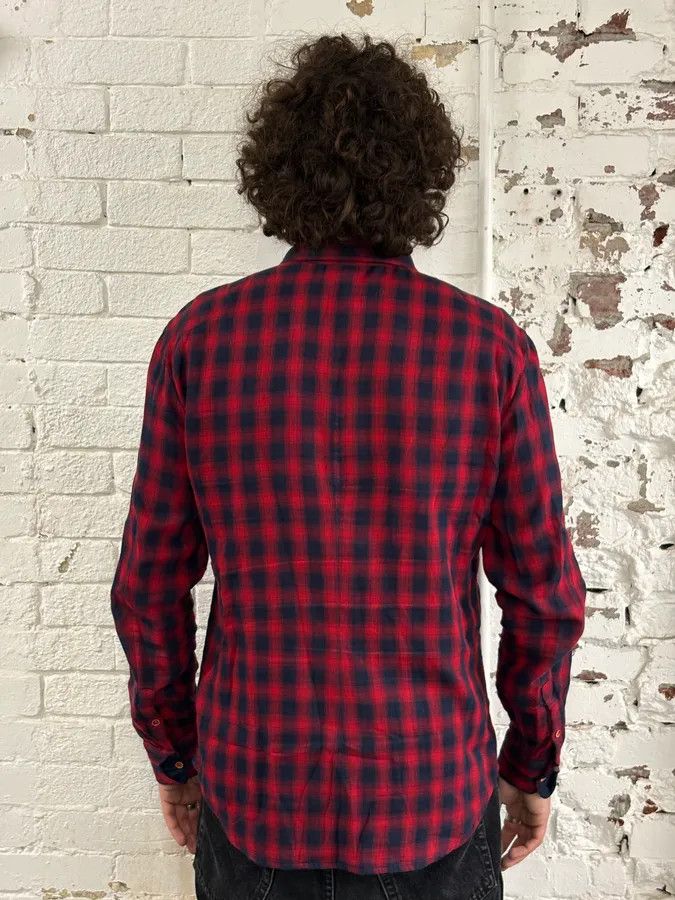 Marithe + Francois Girbaud 2000s Marithé + François Girbaud Red Black Plaid Cotton Shirt Size US M / EU 48-50 / 2 - 3 Thumbnail