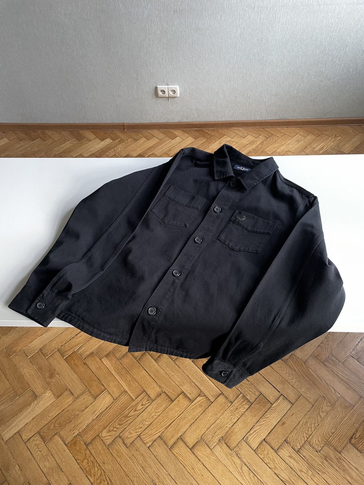 Fred Perry Fred Perry: A Navy Blue Denim Overshirt / Jacket Size US L / EU 52-54 / 3 - 8 Thumbnail