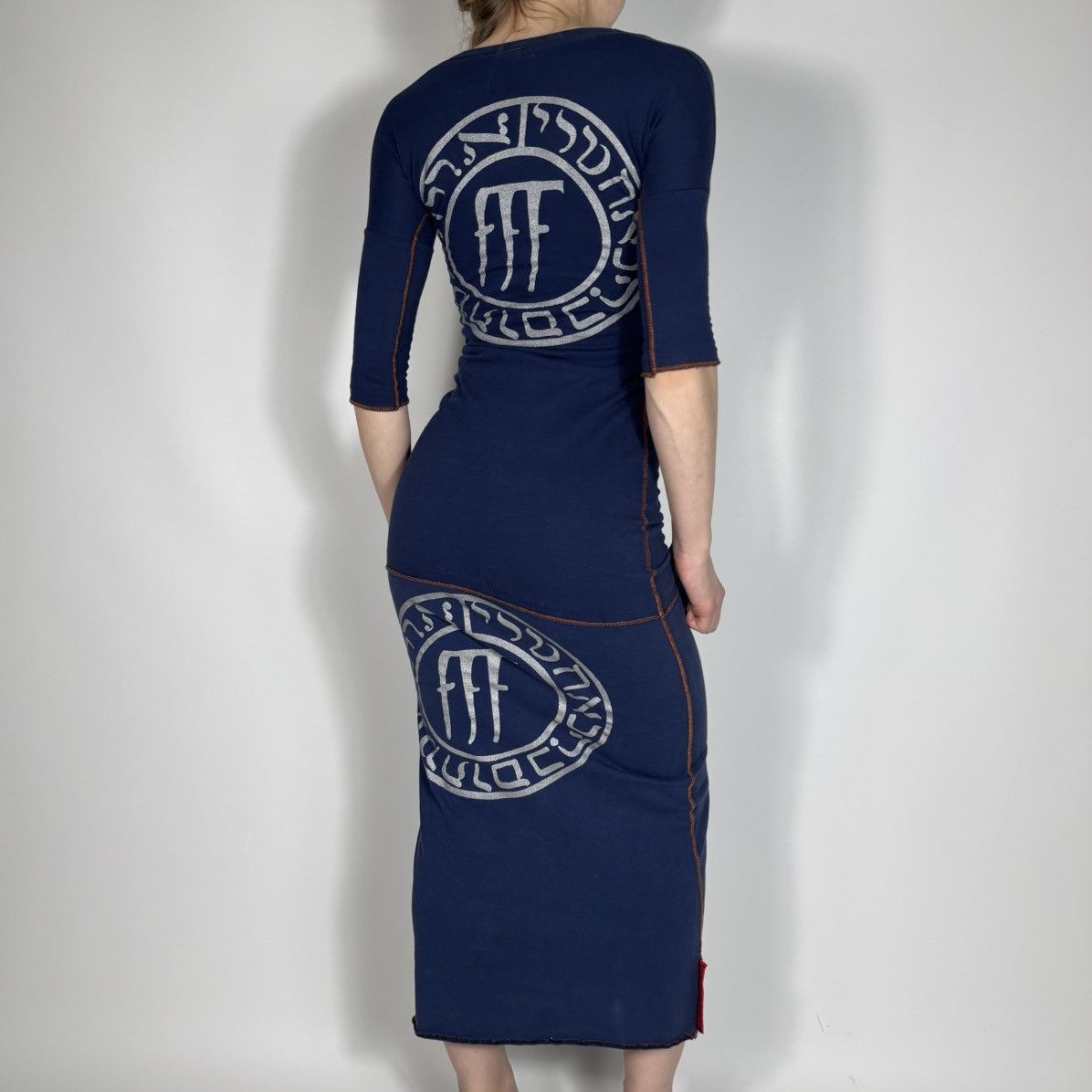Xuly.Bet Vintage Y2K XULY.BET Archive JPG Style Maxi Dress Face Kid Size M / US 6-8 / IT 42-44 - 3 Thumbnail