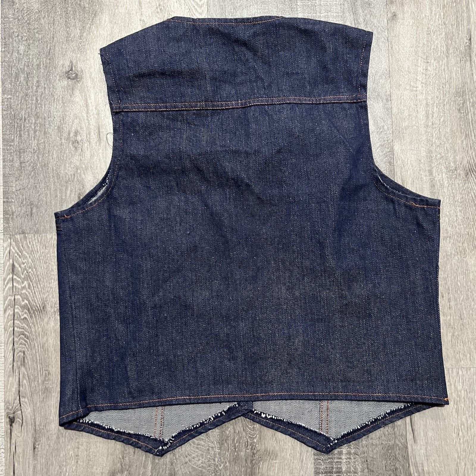 Vintage VTG Montgomery Ward Denim Snap Vest Western Pockets Cowboy Size S / US 4 / IT 40 - 3 Thumbnail