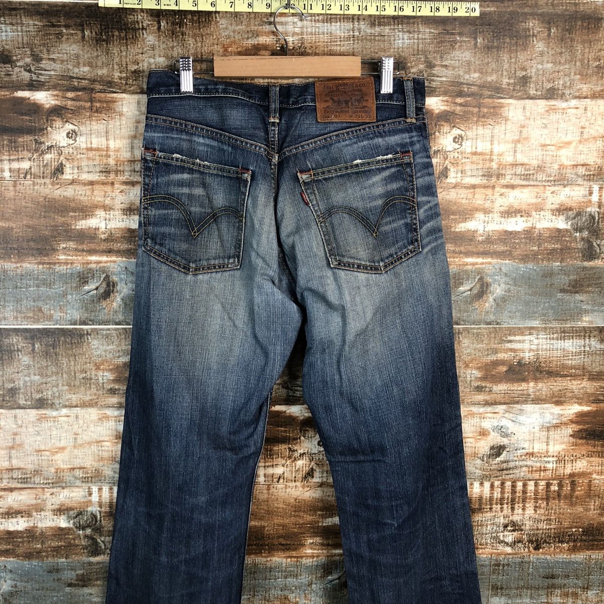 Levi's DL Levis 703 Blue selvedge Denim Pants #C129 Size US 29 - 13 Thumbnail