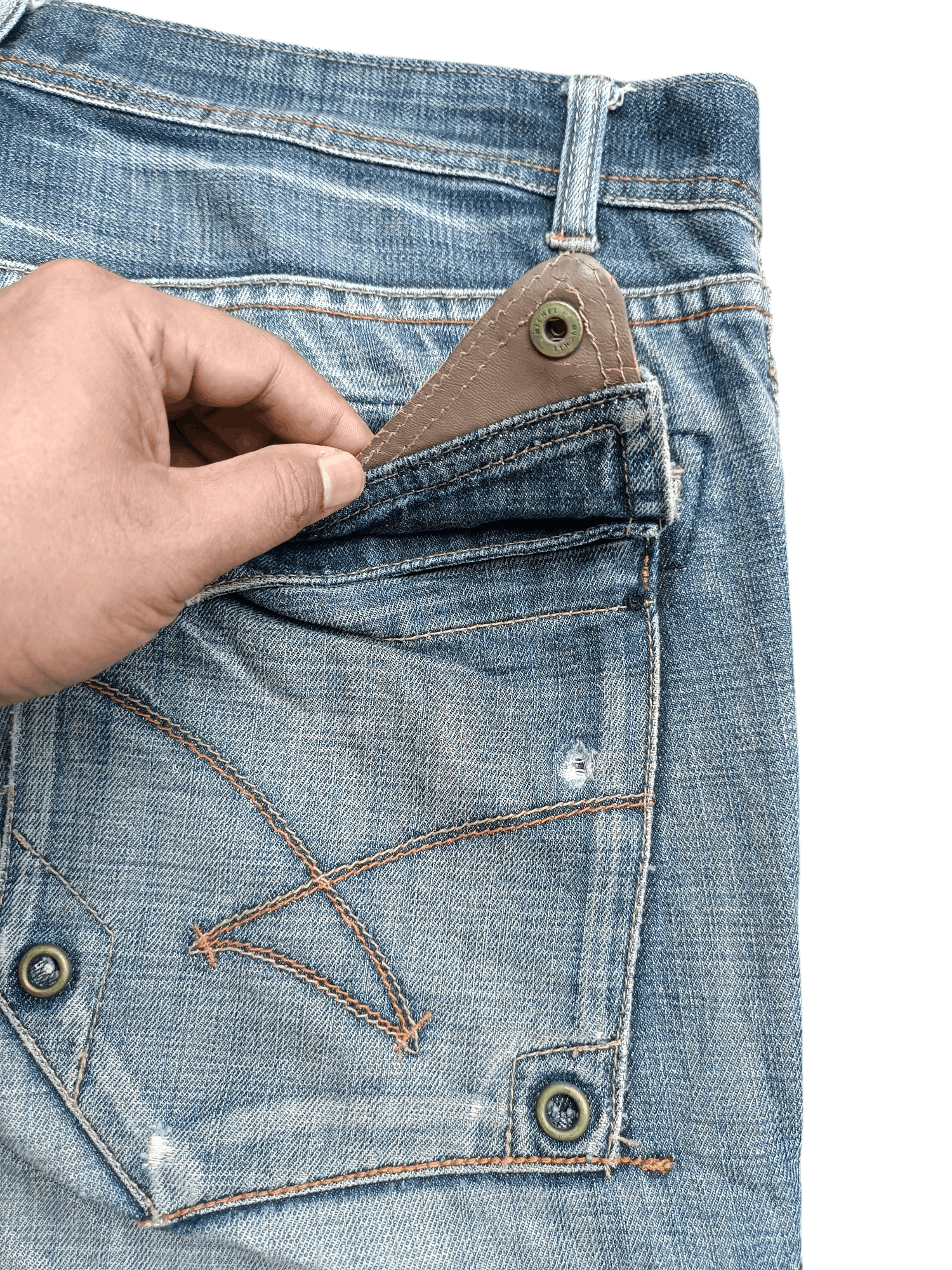 Japanese Brand FYEE 🔥 IKCA DISTRESSED RARE DESIGN DENIM E240i Size US 34 / EU 50 - 9 Thumbnail