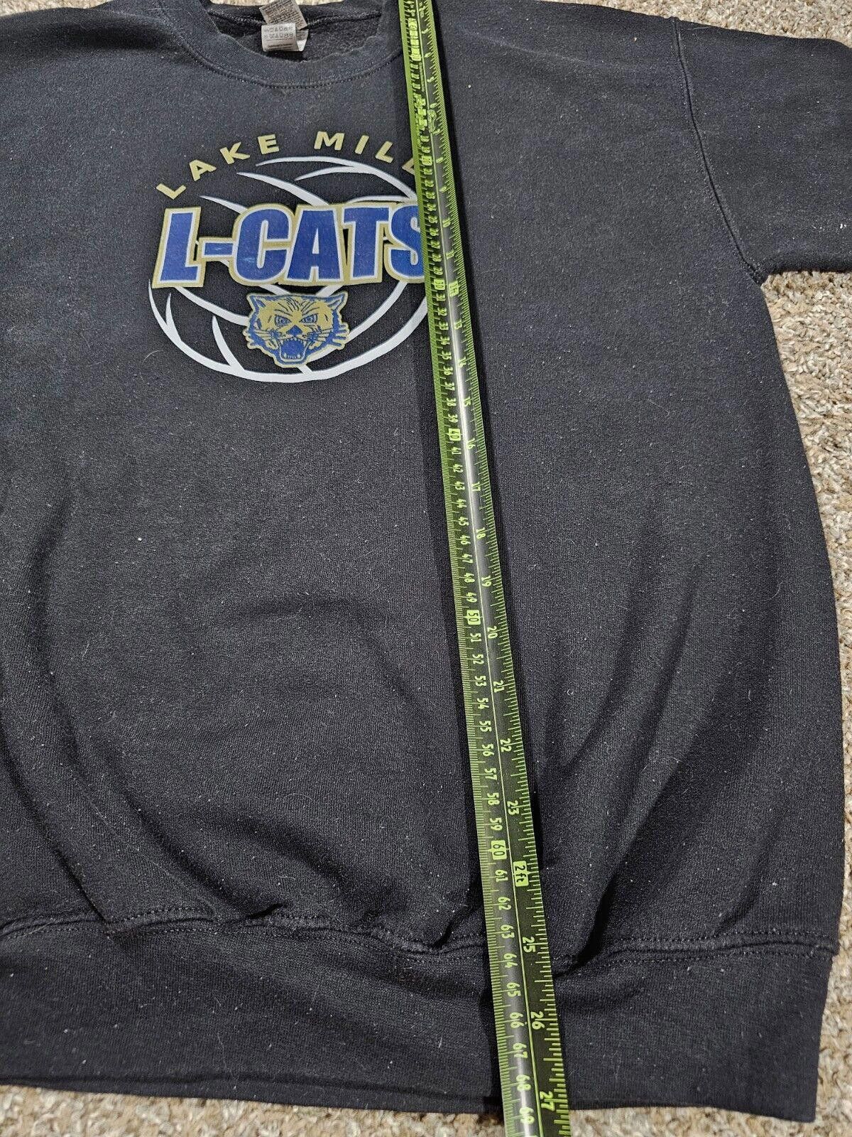 Gildan Lake Mills L-Cats Gildan sweater Medium Black Size US M / EU 48-50 / 2 - 4 Thumbnail