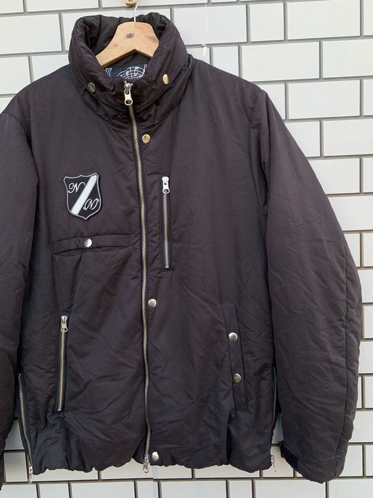 Japanese Brand 2017 A/W NUMBER (N)INE INSULATION ZIP UP BOMBER JACKET Size US M / EU 48-50 / 2 - 10 Thumbnail