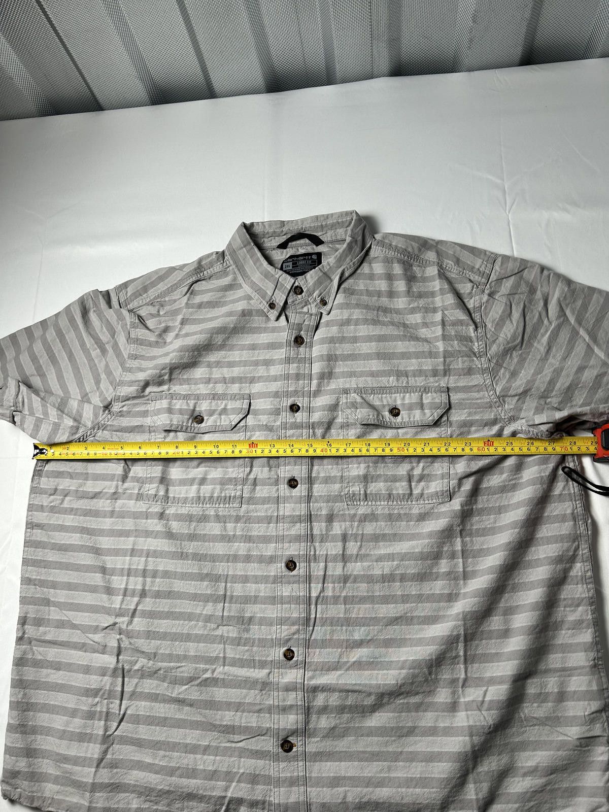 Carhartt Carhartt Pocket Striped Shirt Heavyweight Workwear Size US XXL / EU 58 / 5 - 5 Thumbnail