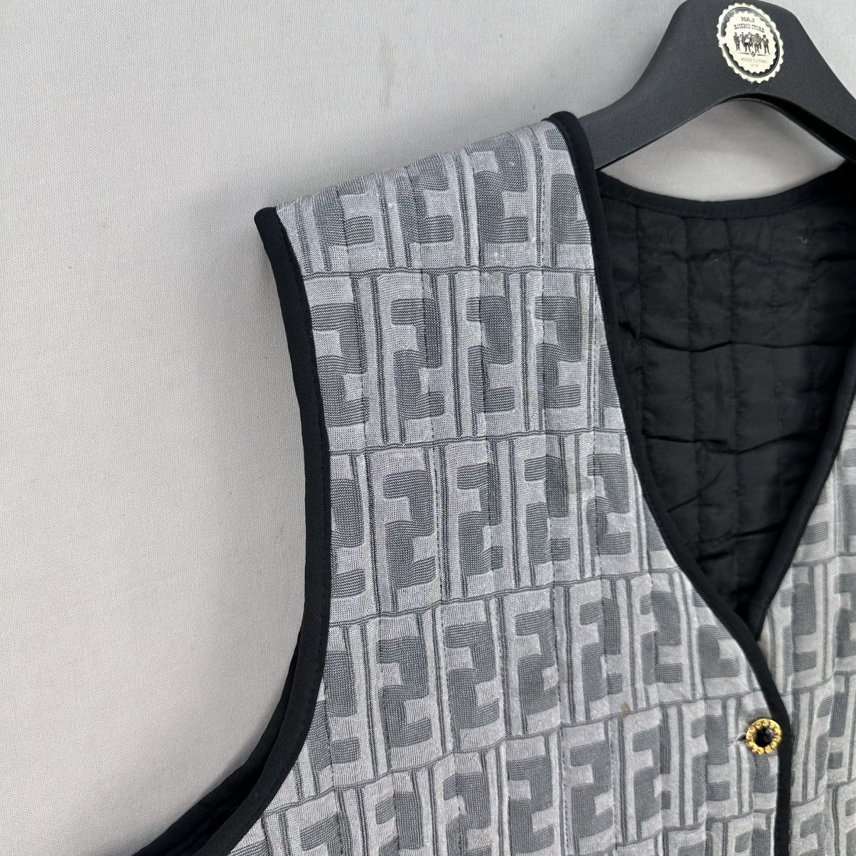 Vintage Vintage 90's F Monogram Vest by Meeilon Size US XL / EU 56 / 4 - 2 Thumbnail