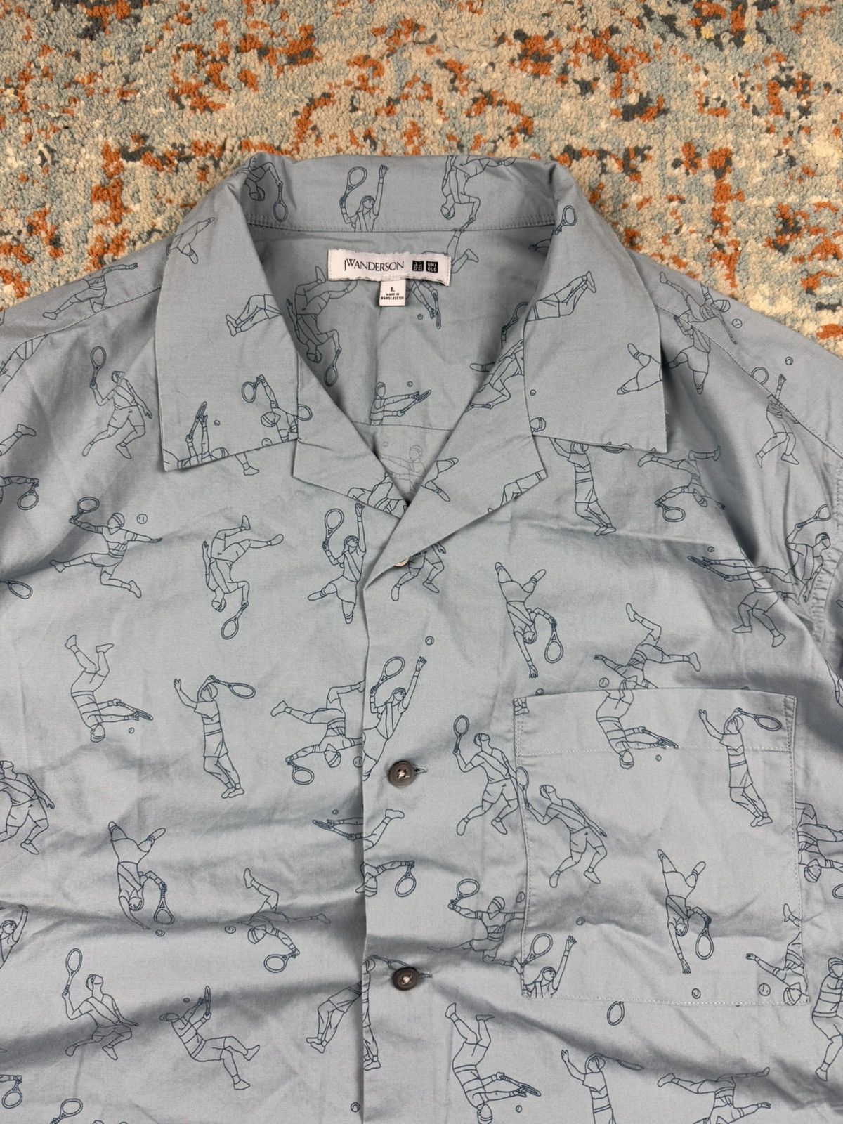 JW Anderson × Uniqlo J.W Anderson x Uniqlo tennis player print short sleeve shirt Size US XL / EU 56 / 4 - 6 Thumbnail
