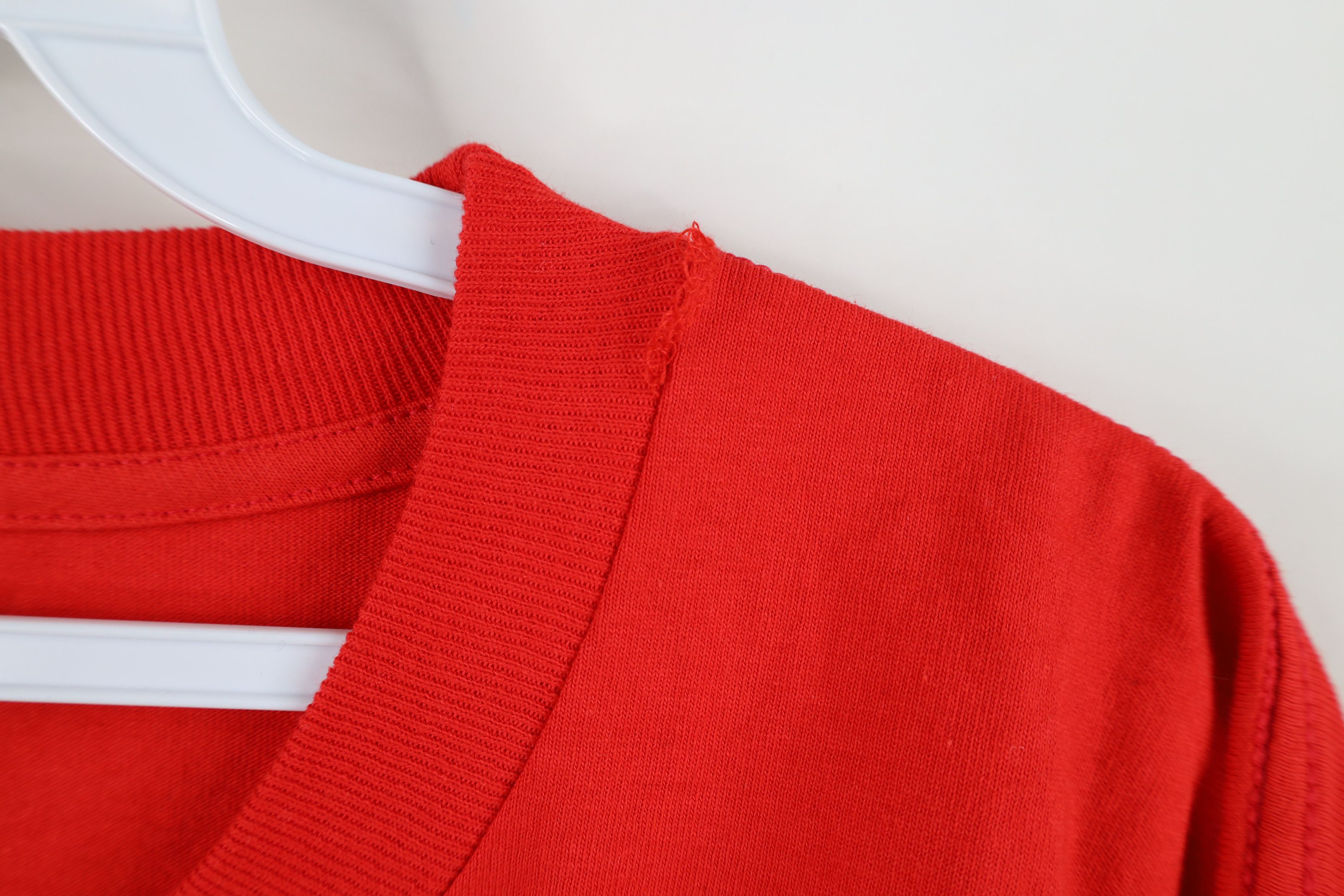 Vintage Vintage 90s Streetwear Long Sleeve T-Shirt Cotton Red USA Size US XXL / EU 58 / 5 - 4 Thumbnail