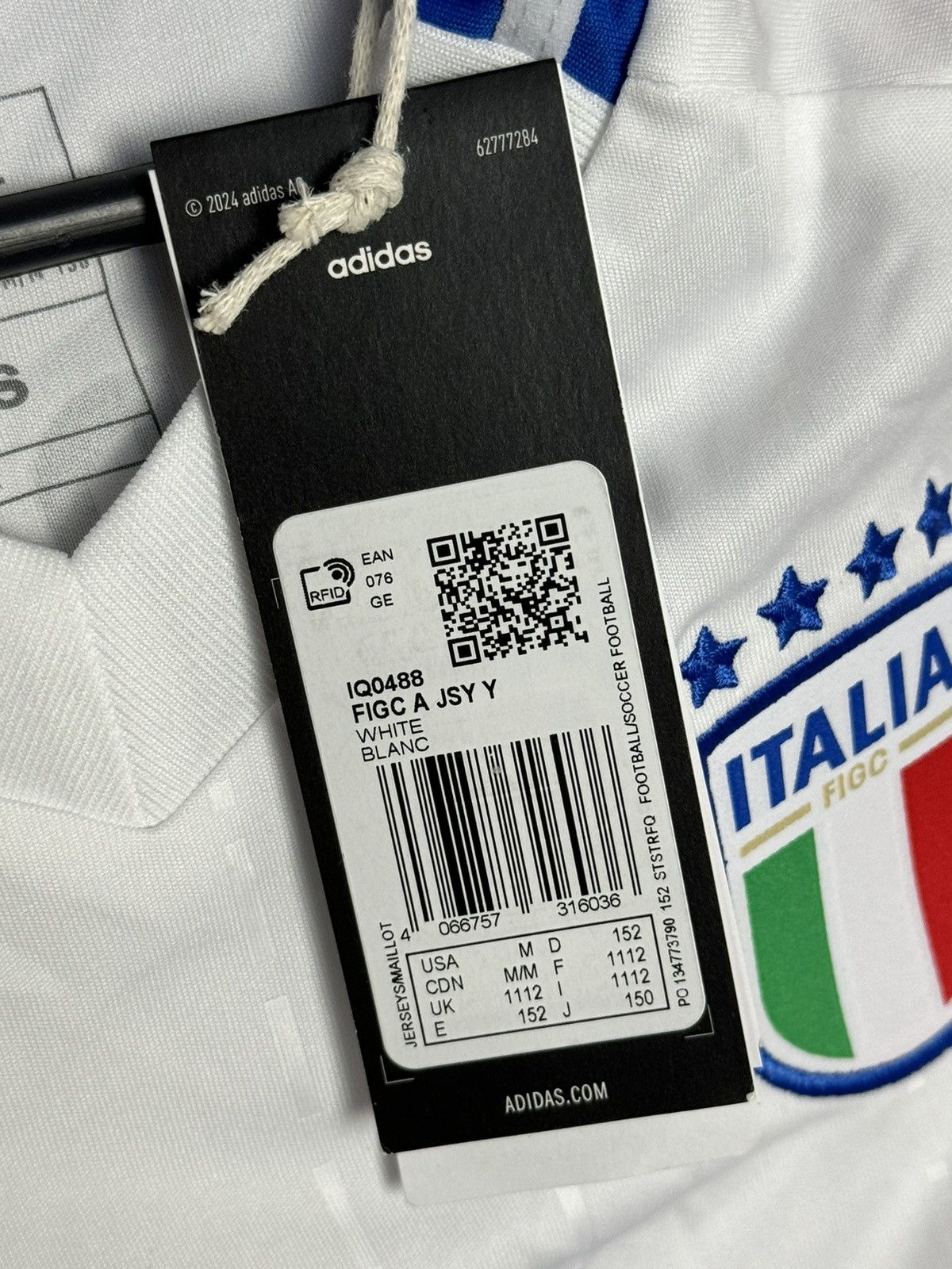Adidas KIDS New Italy 2024 Away Barella Football Jersey T-Shirt Size US XS / EU 42 / 0 - 11 Thumbnail