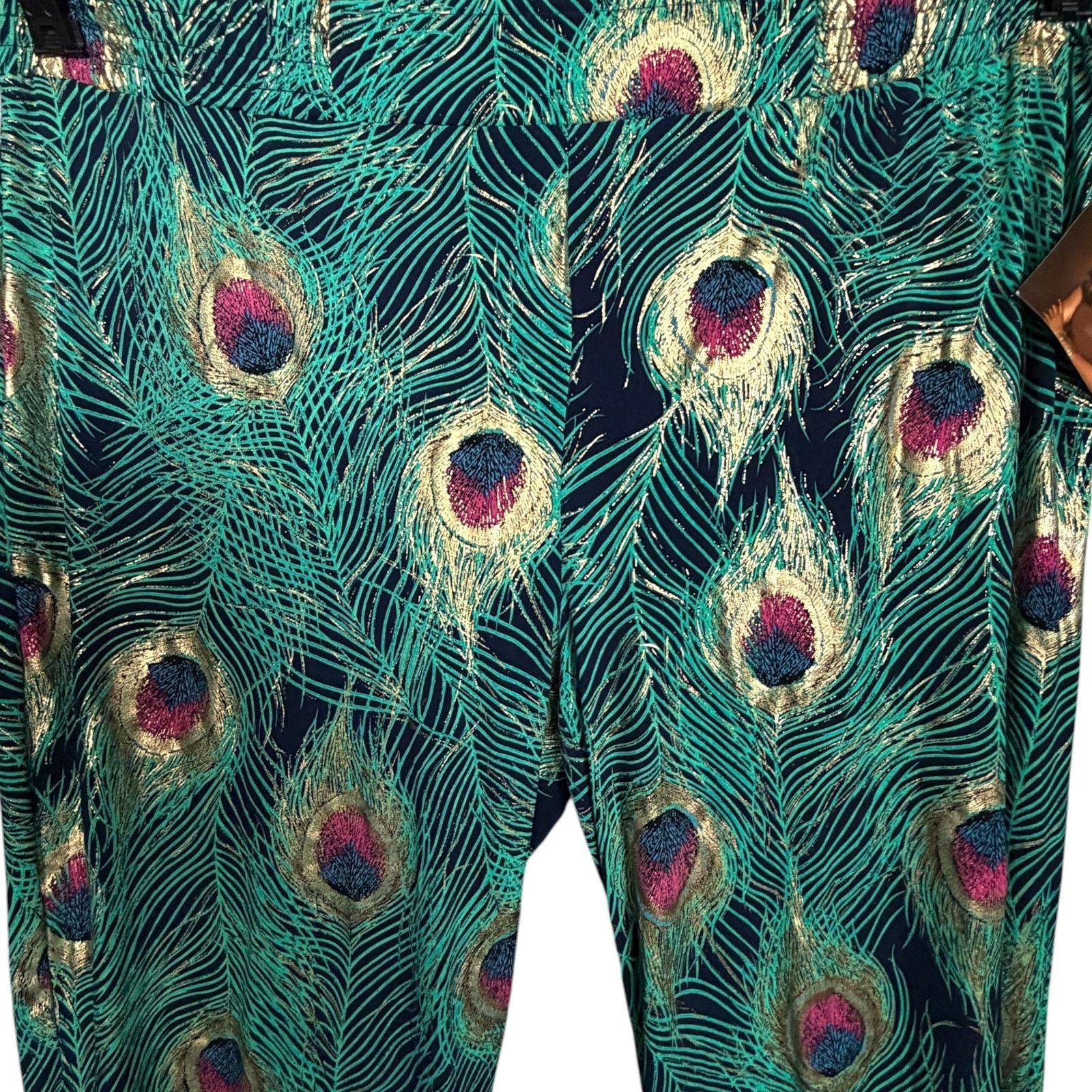 Other Iman Global Chic 2XP Peacock Pull-On Pants Petite Plus NWT Size 42" / US 20 - 3 Thumbnail