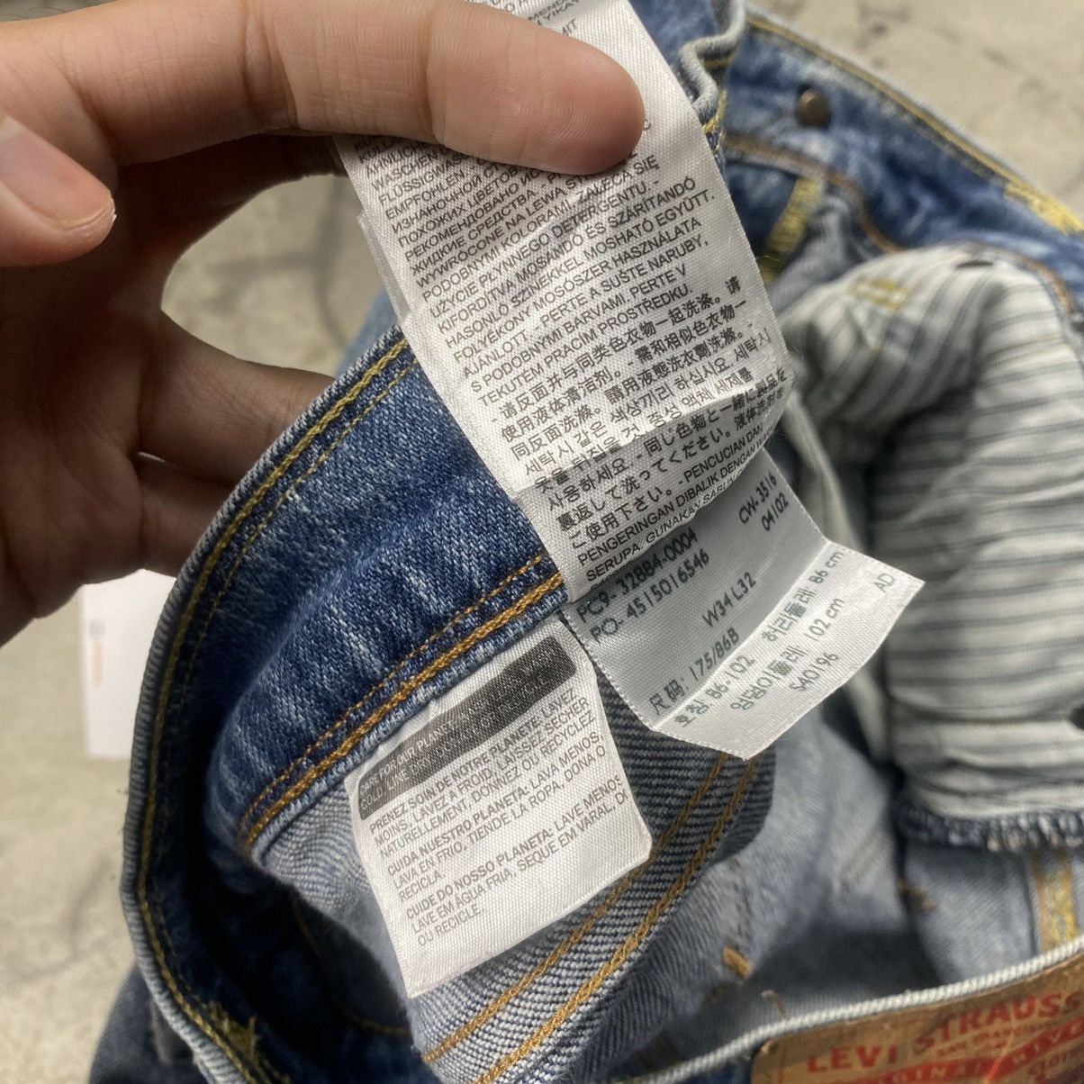 Levi's × Levi's Made & Crafted × Levi's Vintage Clothing y2k Levis 513 Acid Washed Jeans Size US 34 / EU 50 - 12 Thumbnail
