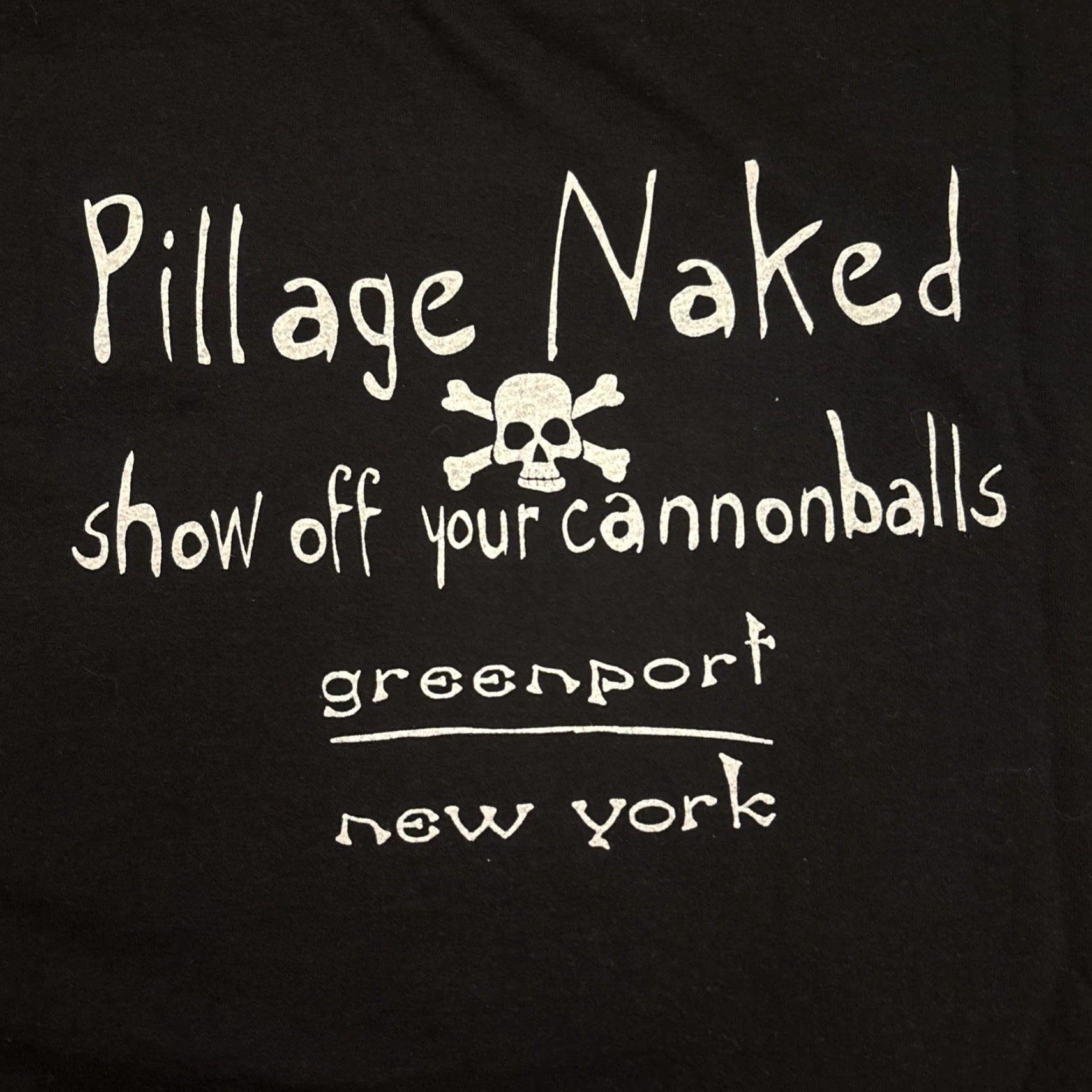 Gildan Pillage Naked Show Off Your Cannonballs Greenport New York T Shirt L Men Black Gildan Pirate T-Shirt Size US L / EU 52-54 / 3 - 2 Thumbnail