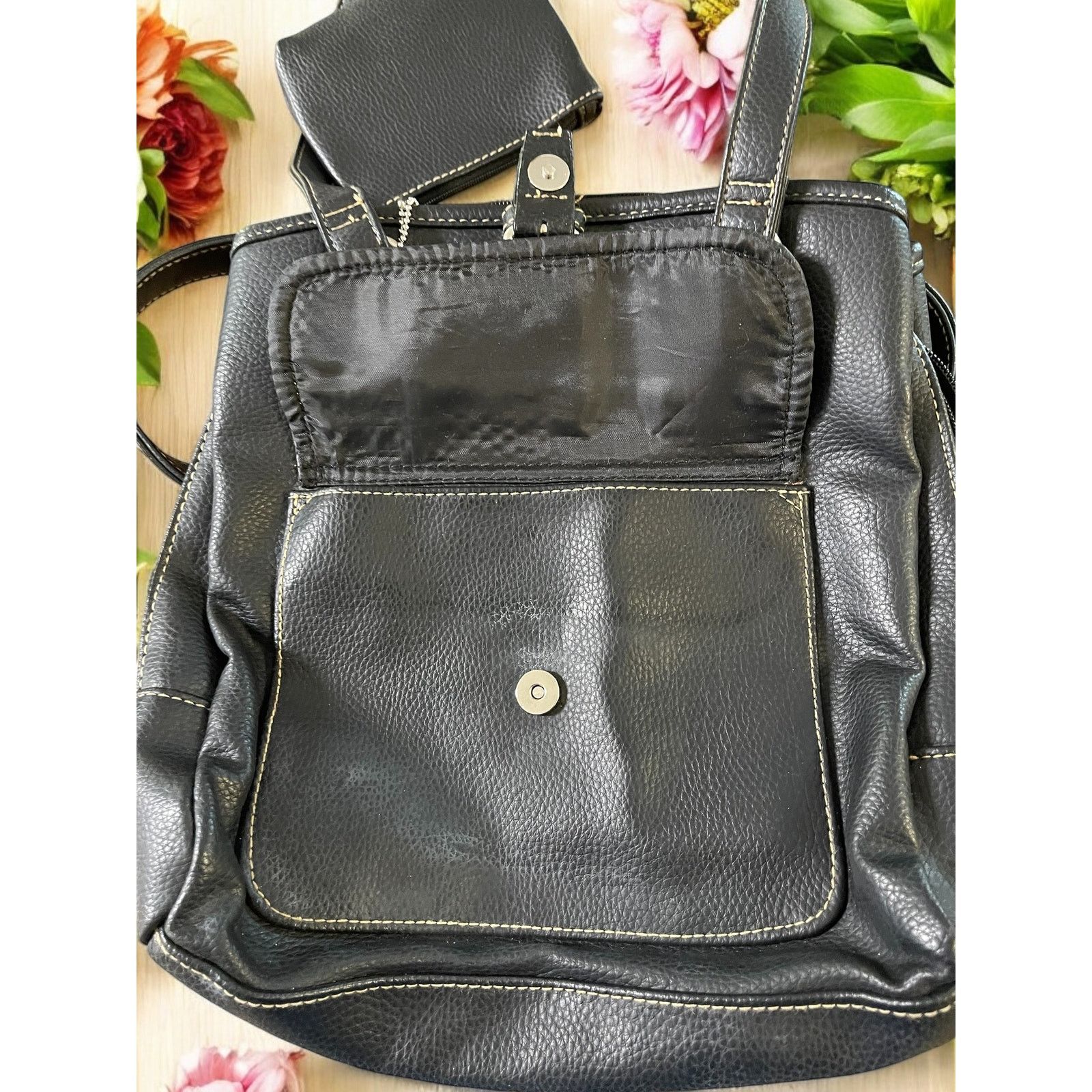 Unknown London Frankie & Johnnie Black Leather Purse Shoulder Bag Wallet Size ONE SIZE - 4 Thumbnail