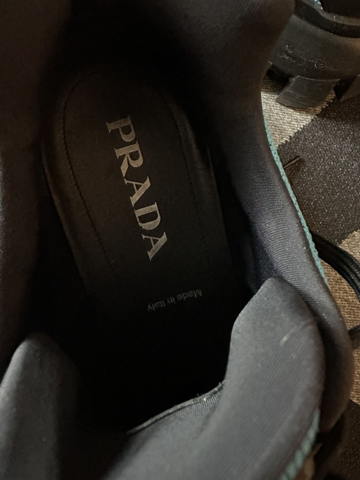 Prada Prada Men's Cloudbust Thunder Lug-sole Sneakers Blue/Black Size US 8 / EU 41 - 9 Thumbnail