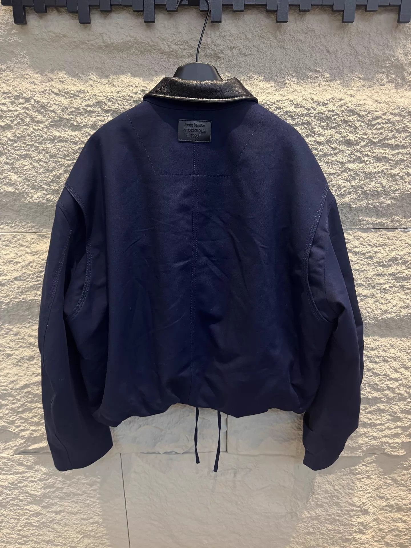 Acne Studios Acne Studios 25FW Navy Leather Collar Work Jkt 50 Size US M / EU 48-50 / 2 - 6 Thumbnail