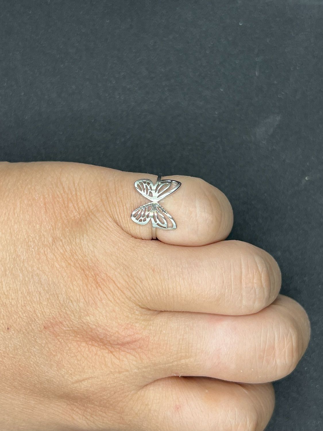 Jewelry Butterfly Silver Ring - Size 6 Size ONE SIZE - 3 Thumbnail