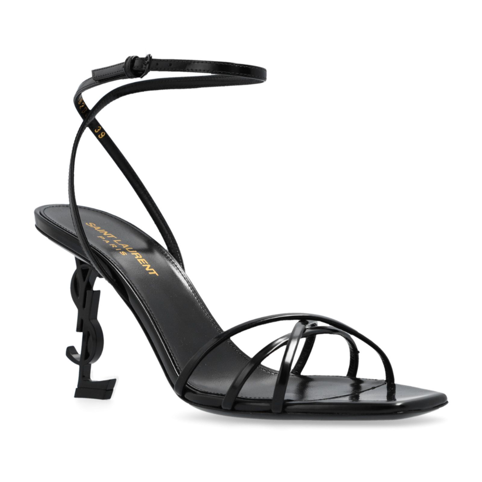 Yves Saint Laurent Saint Laurent Opyum 85 Black YSL Logo Heel Pump Sandal 39.5 Size US 8.5 / IT 38.5 - 3 Thumbnail