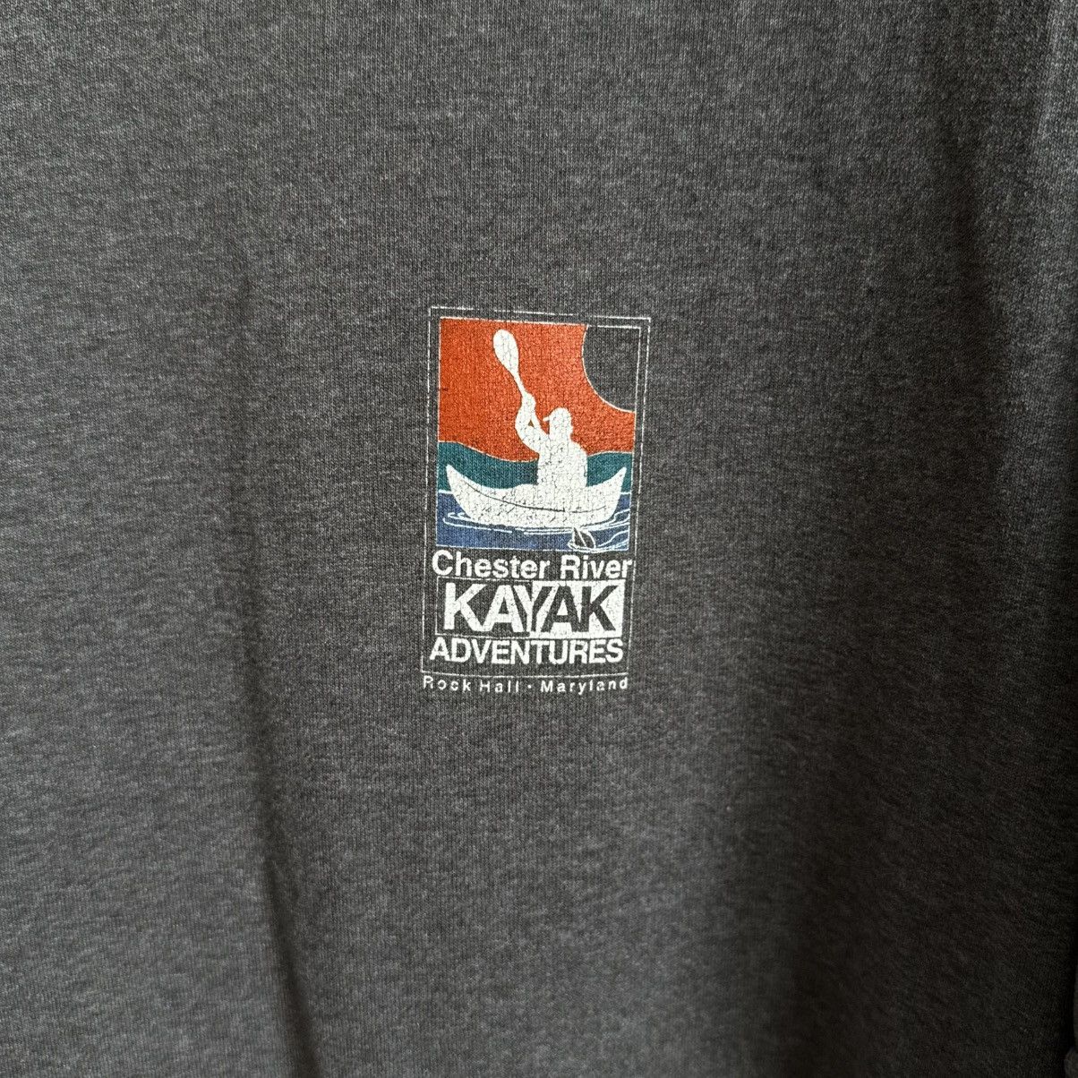 Vintage Chester River Kayak Adventures Maryland Graphic T-Shirt Gray Size US XL / EU 56 / 4 - 4 Thumbnail