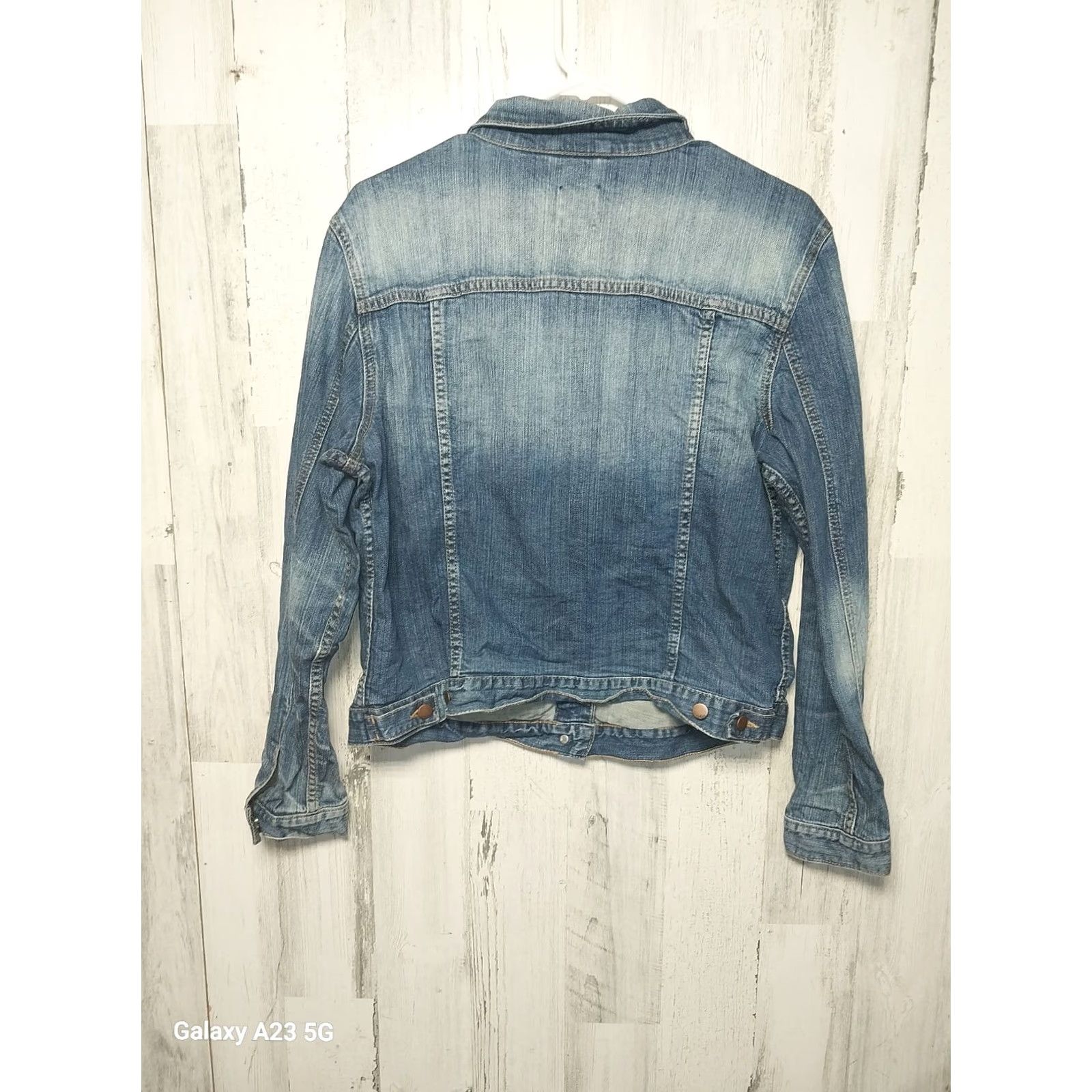 Gap GAP Denim Jacket Women's L Blue Cotton Blend Denim Basic Jacket Button Closure Large Size Regular Size L / US 10 / IT 46 - 5 Thumbnail