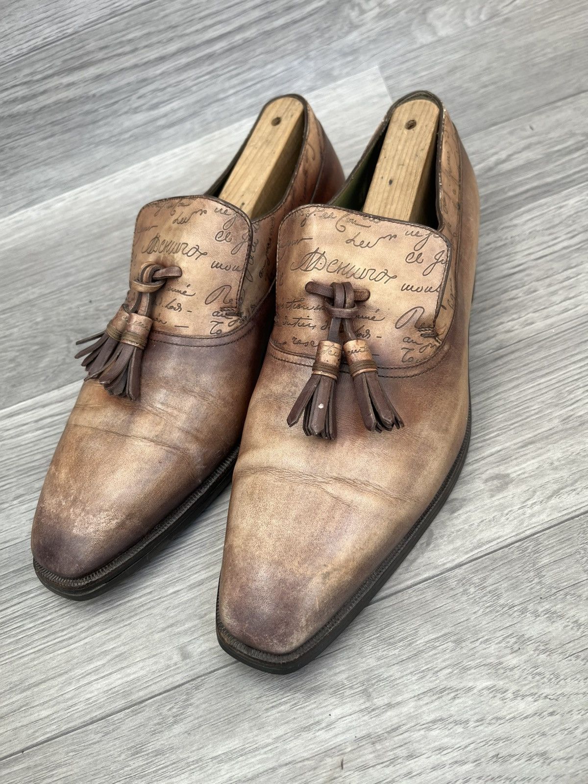 Berluti $1700 Berluti scritto patina tassel penny loafers sz 7.5 Size US 8.5 / EU 41-42 - 4 Thumbnail
