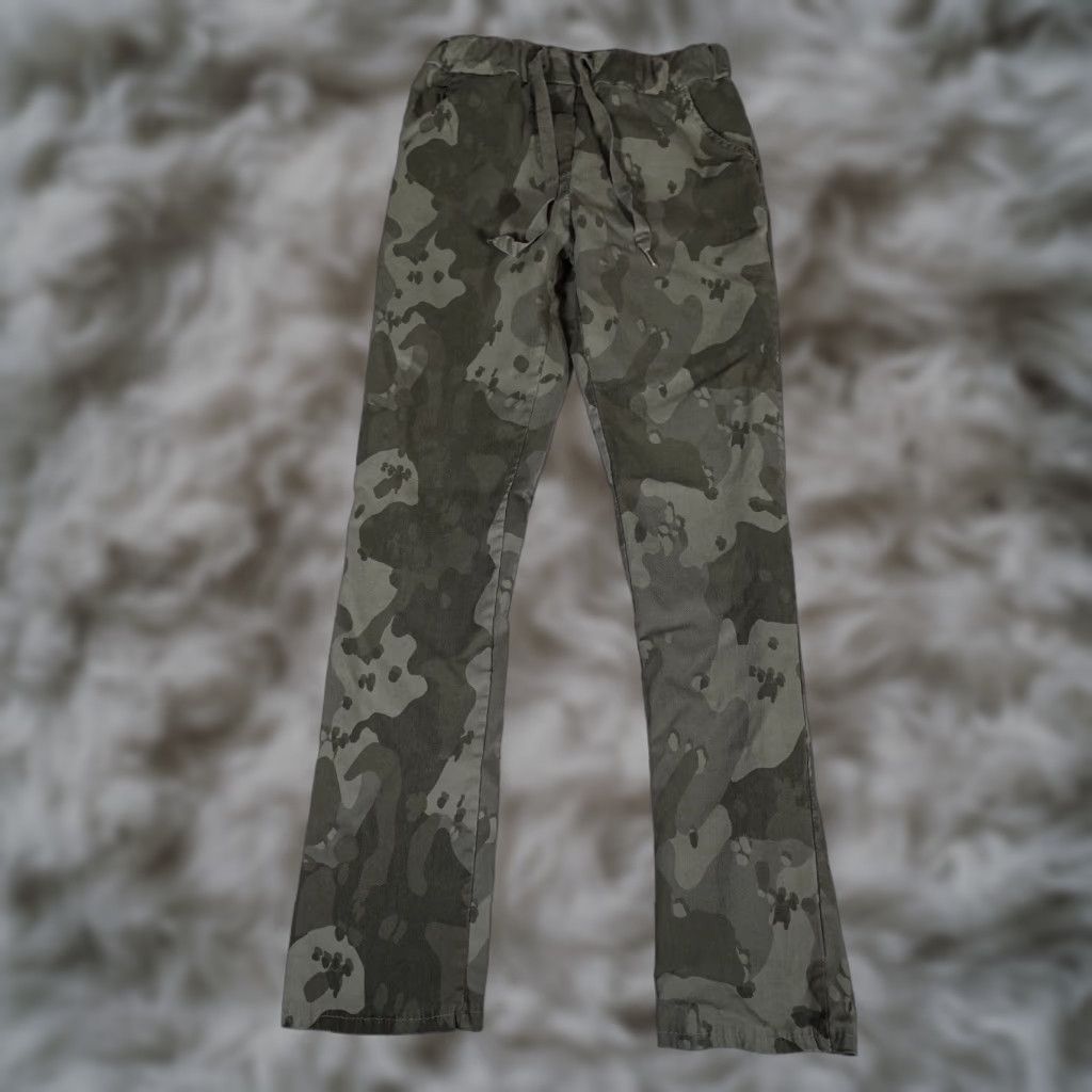 VINTAGE Tina Stephens Drawstring Pants Womens OS 29” Camouflage Jogger Tapered Fit 29 in Inseam Italy Joggers
