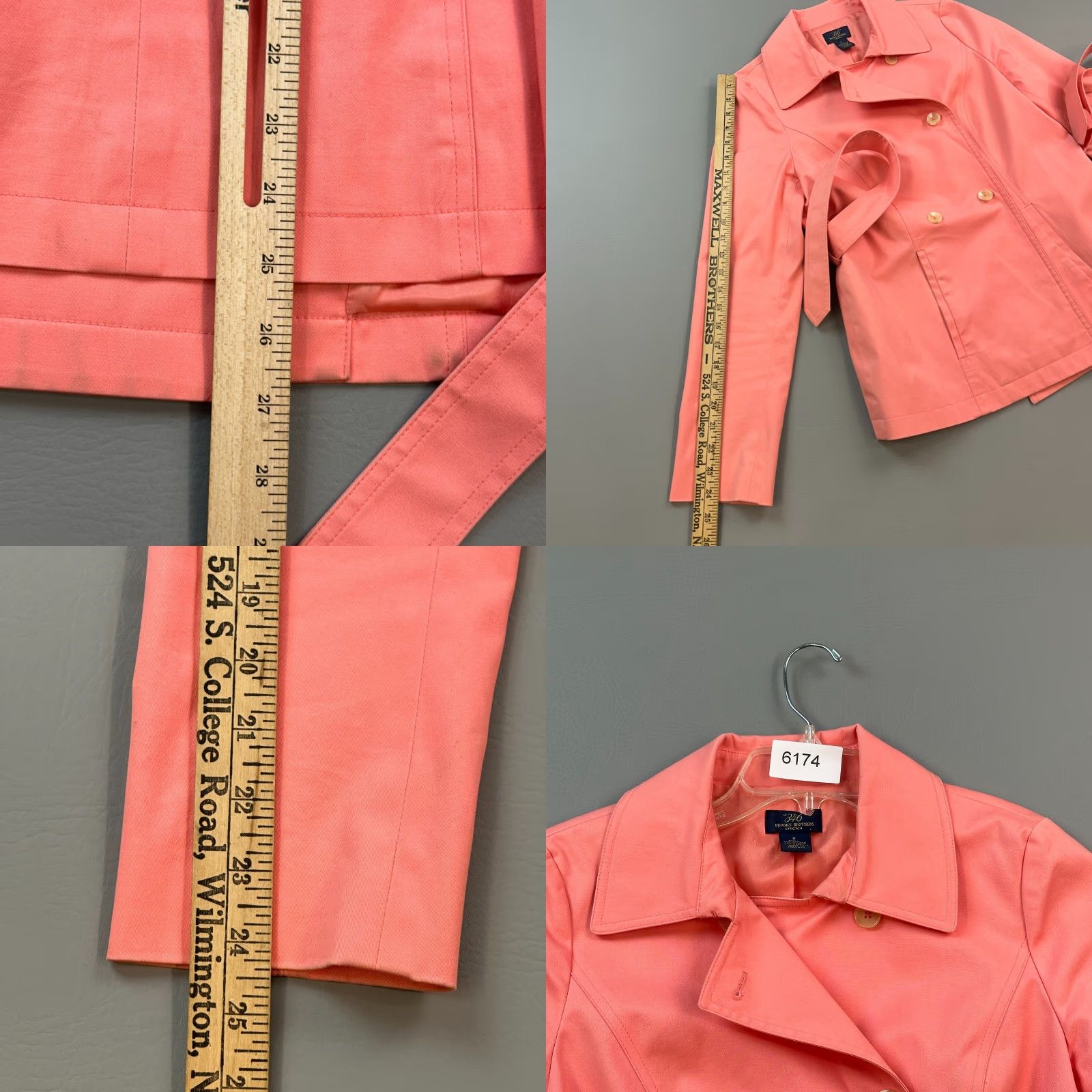 Brooks Brothers Brooks Brothers 346 Jacket Women’s 6 Coral Double Breasted Stretch Trench Coat Casual Workwear Travel Shirt Coat Mens Womens Boys Girls Size M / US 6-8 / IT 42-44 - 10 Thumbnail