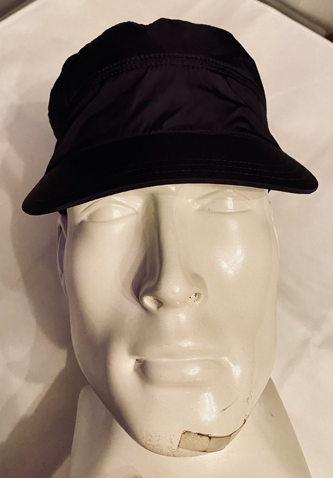 Prada Prada 🇮🇹 Blue Nylon Logo Techno Stripe Cadet Cap Vintage NWT Size ONE SIZE - 2 Thumbnail