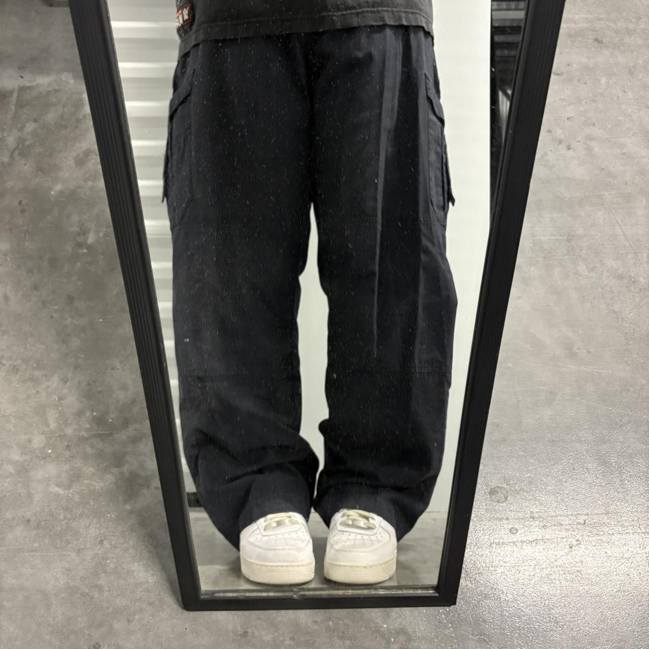 Japanese Brand × Vintage Crazy Vintage Y2K/2000s Baggy Black WorkWear Style Cargo Pants! Size US 38 / EU 54 - 1 Thumbnail