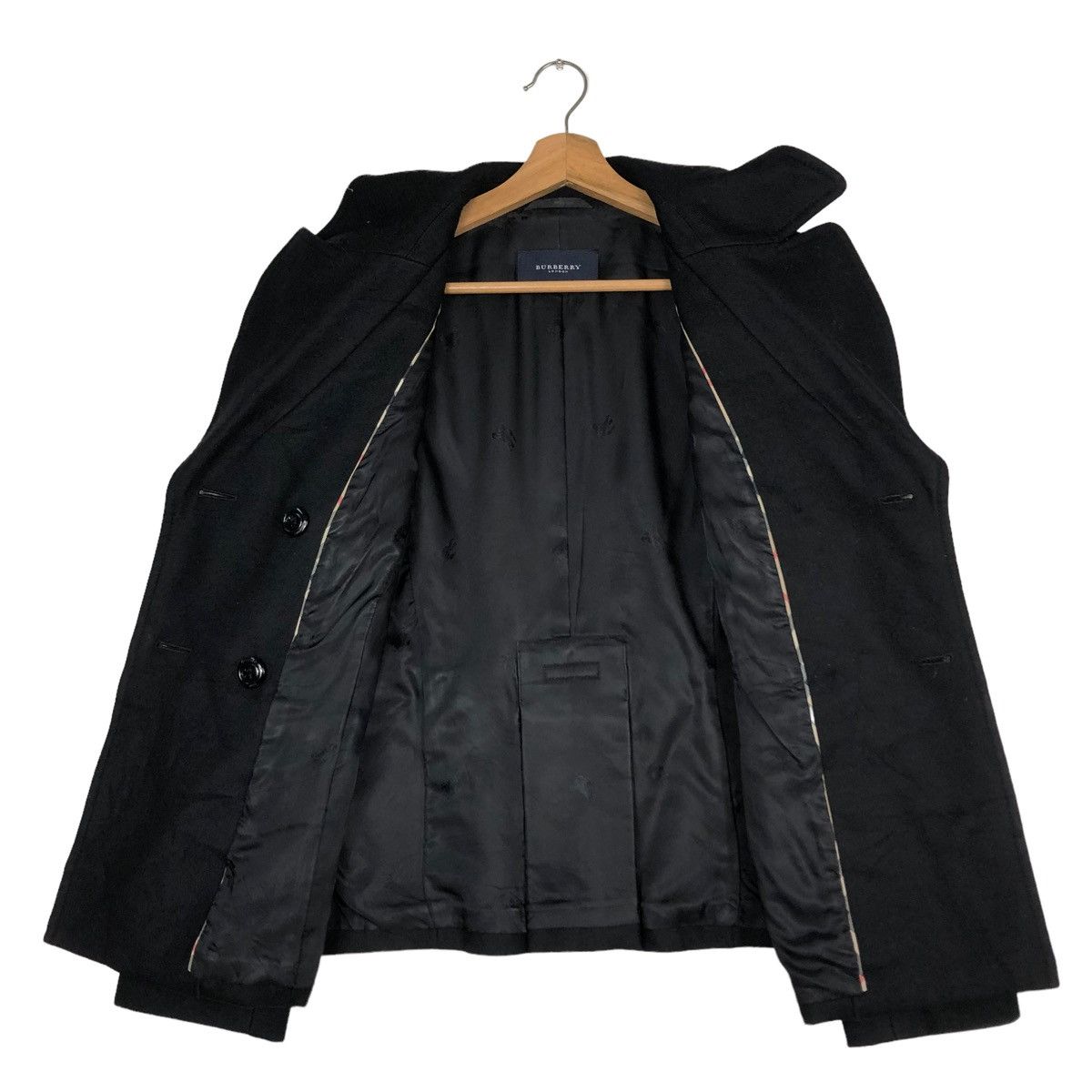 Burberry 🔥VINTAGE CROPPED BIKER JACKET BURBERRY LNDON DOUBLE BREAST Size M / US 6-8 / IT 42-44 - 13 Thumbnail