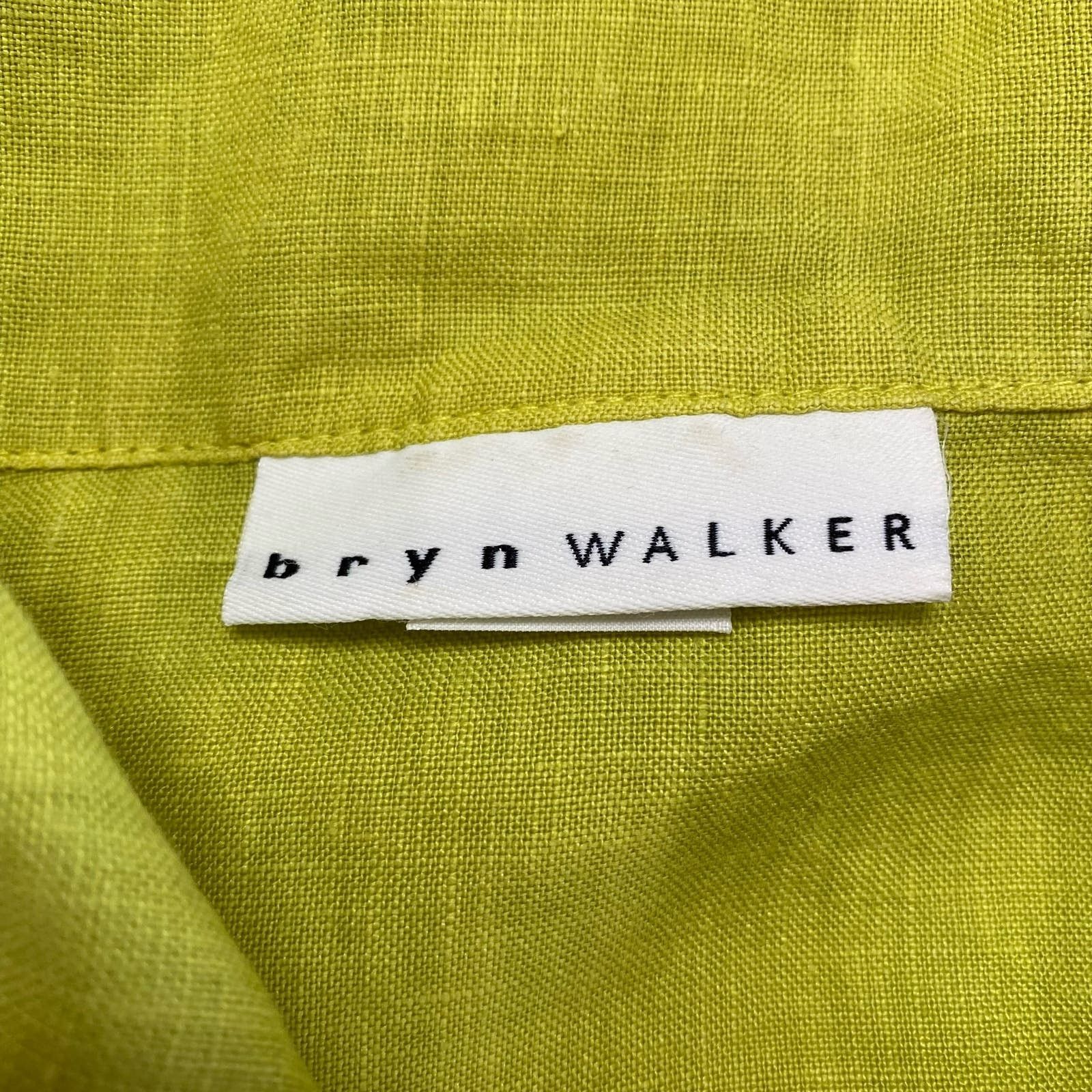 Bryn Walker BRYN WALKER Chartreuse Green Linen Short Sleeve Jacket Small Size S / US 4 / IT 40 - 6 Thumbnail