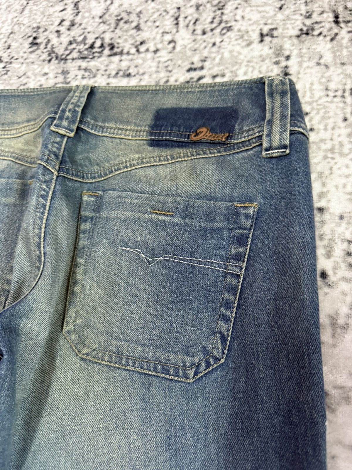 Diesel Vintage Diesel Low Rise Wide Leg Flare Jeans Size US 27 - 10 Thumbnail