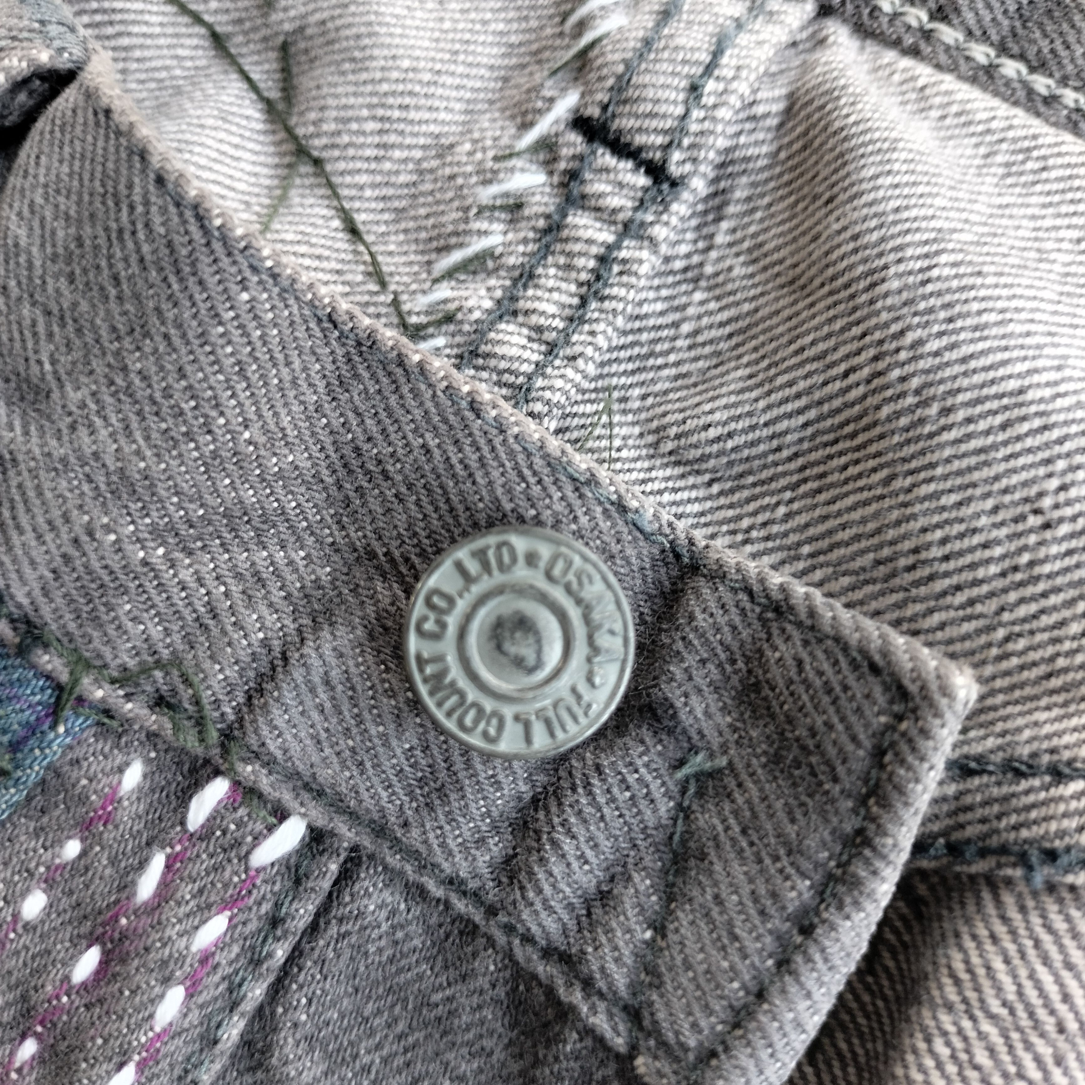 Full Count & Co. Vtg Full count & co patchwork sashiko selvedge denim Size US 32 / EU 48 - 11 Thumbnail