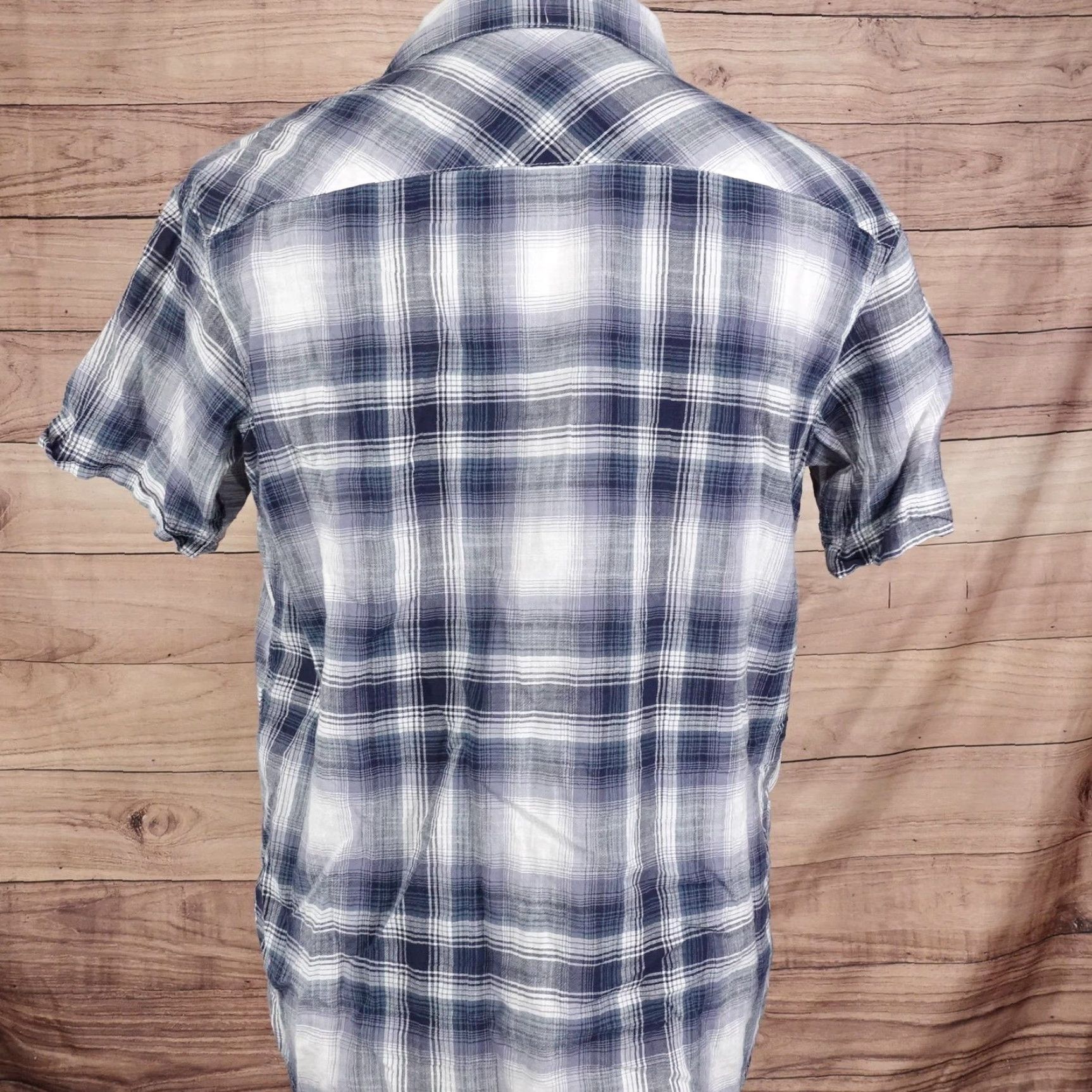 Vintage Columbia Shirt Mens Medium Blue Gray Plaid Short Sleeve Button-Up Cotton Outdoor Casual Size US M / EU 48-50 / 2 - 4 Thumbnail