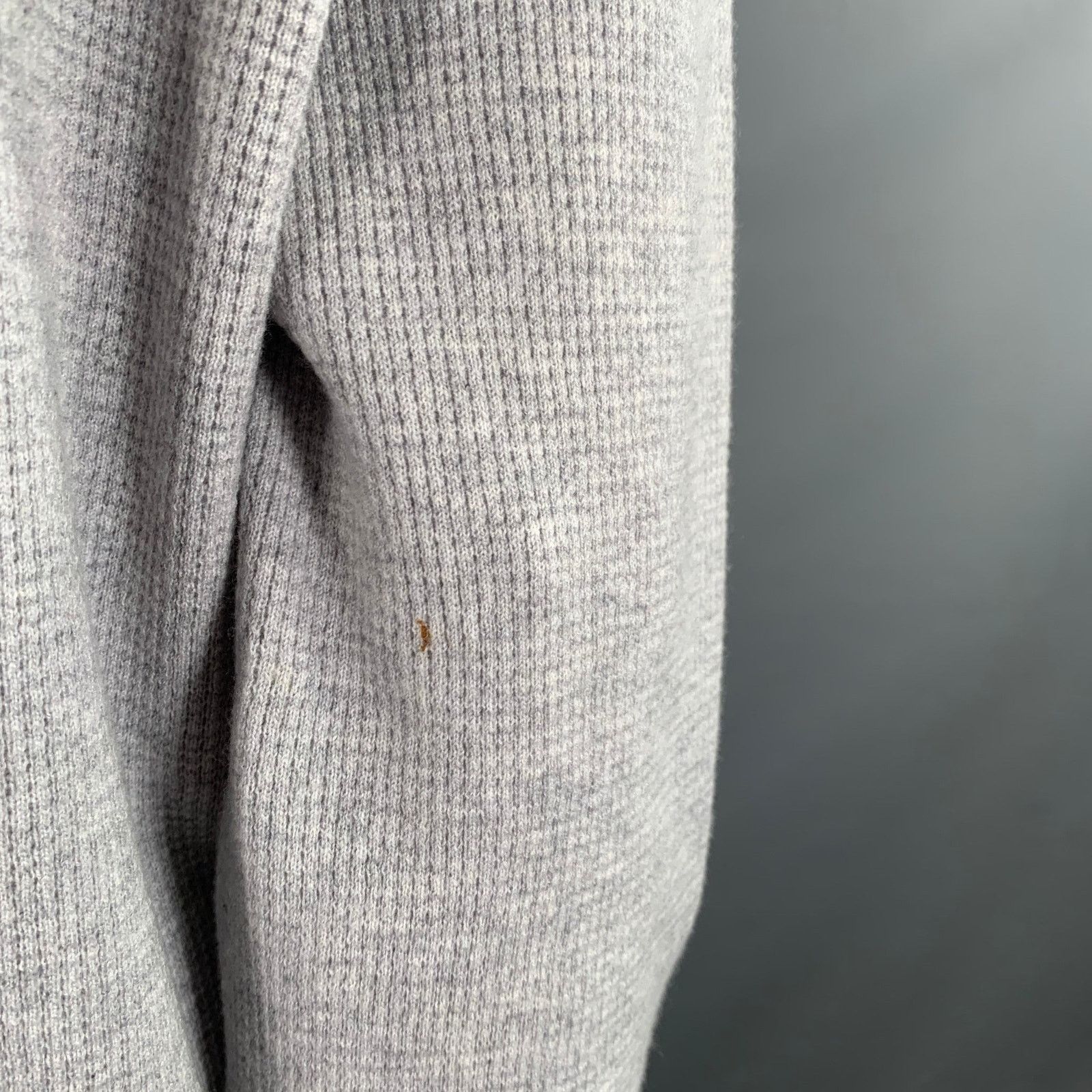 Thom Browne Size XL Grey Cream Cashmere Wool Waffle Hoodie Casual Top Size XL / US 12-14 / IT 48-50 - 5 Thumbnail