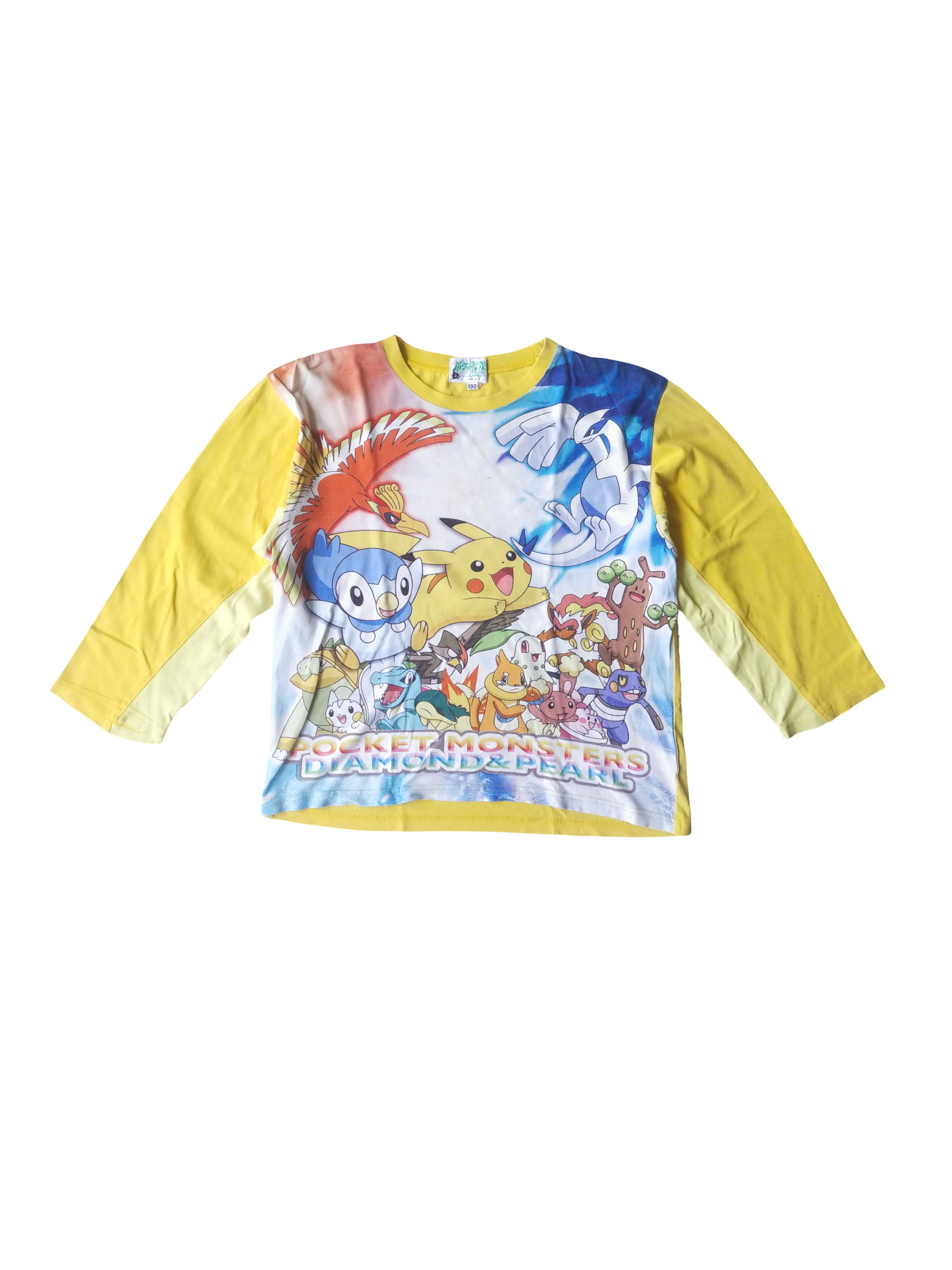 Pokemon Vintage Pokemon Diamond & Pearl Kids Long Sleeve Tee Size XXS / US 00 / IT 34 - 1 Thumbnail