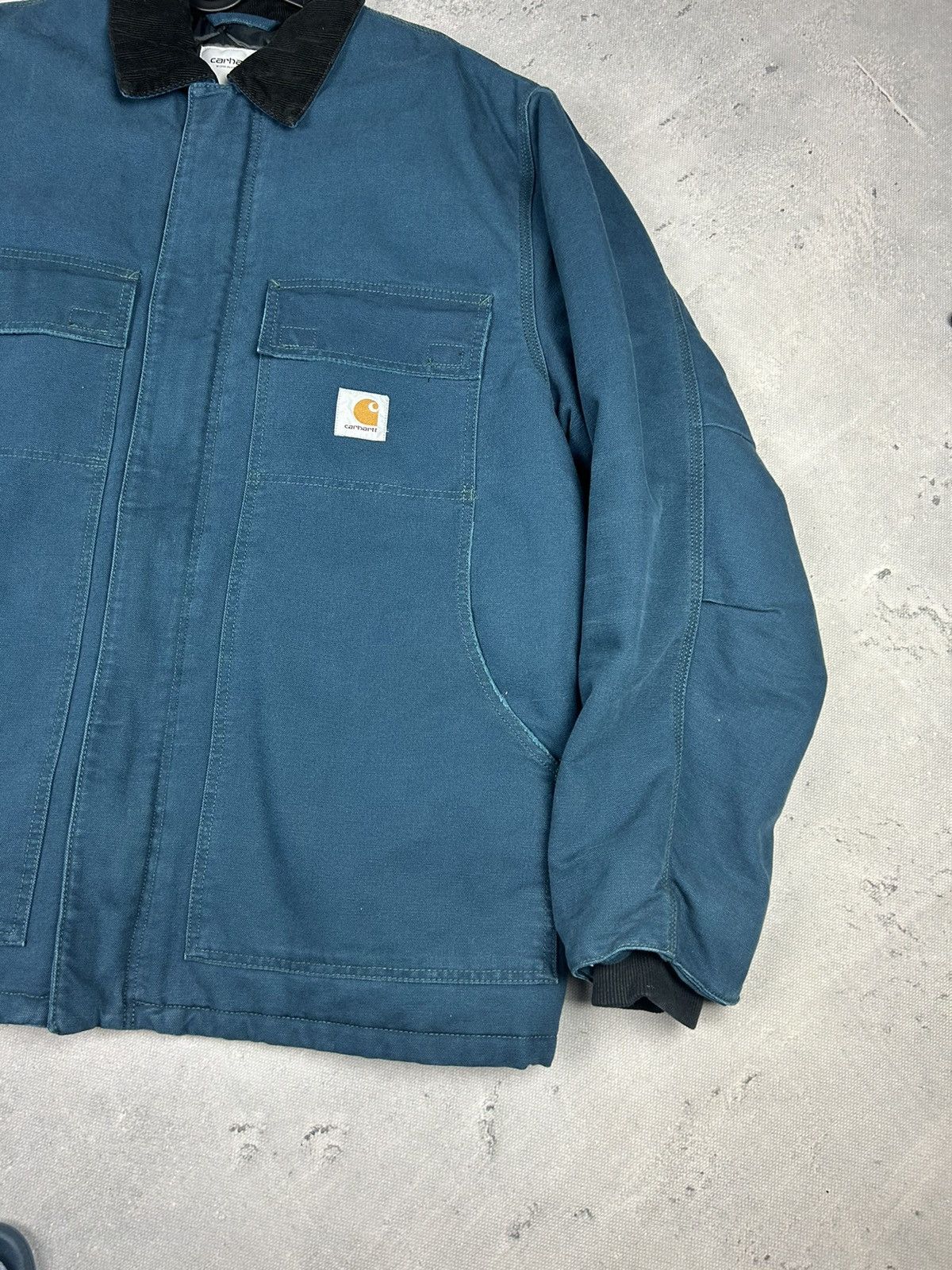 Carhartt × Vintage Rare 90sFaded Turquoise Arctic Carhartt Paded Jacket (XL) Size US XL / EU 56 / 4 - 2 Thumbnail