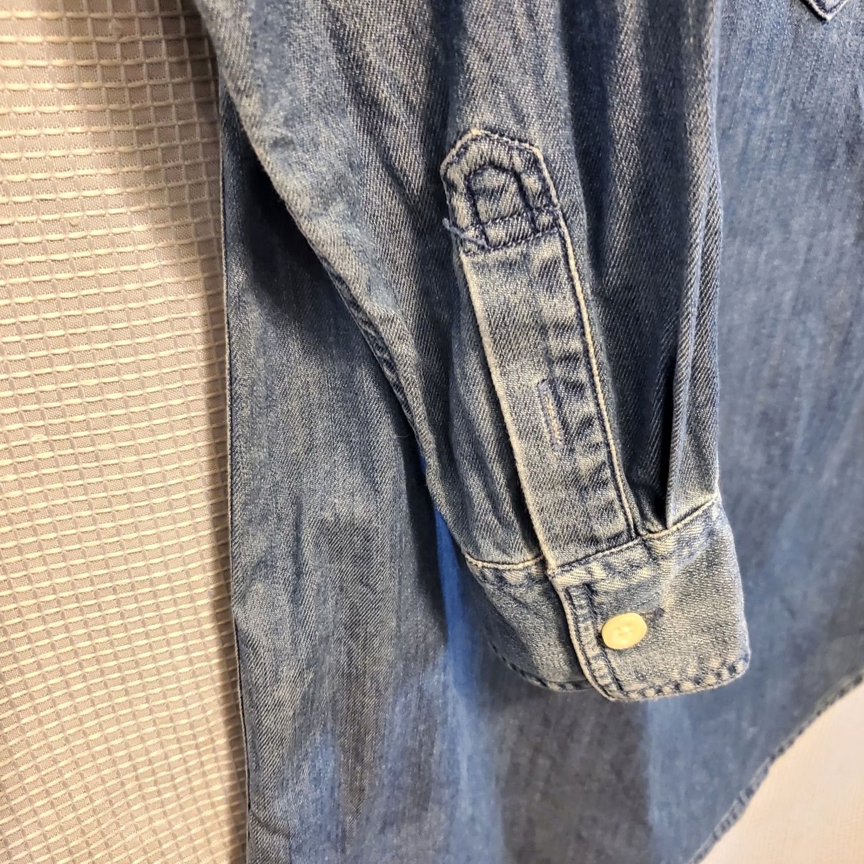 J.Crew J Crew Blue Chambray Denim Popover Shirt Dress Long Sleeve Sz S Womens Capsule Size S / US 4 / IT 40 - 6 Thumbnail