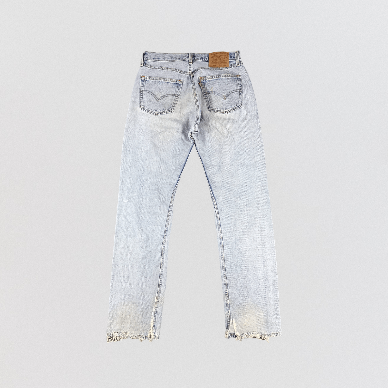Levi's Vintage 90s Light Wash Distress Levis 501 Jeans-JM843 Size US 30 / EU 46 - 2 Thumbnail