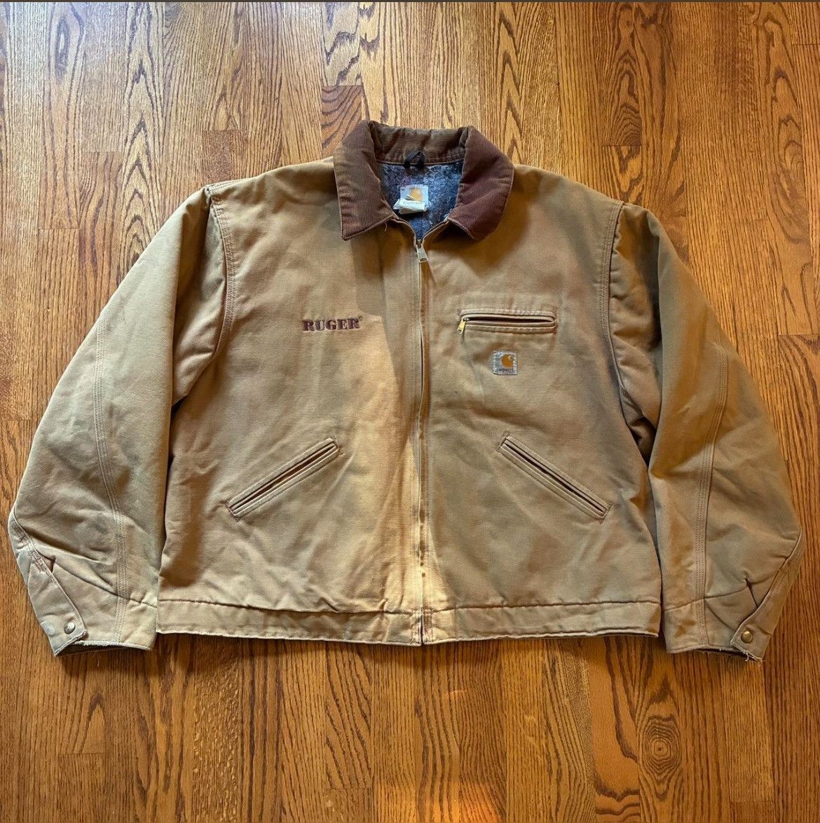 Carhartt Vintage Carhartt Detroit jacket with Ruger embroidery Size US XL / EU 56 / 4 - 4 Thumbnail