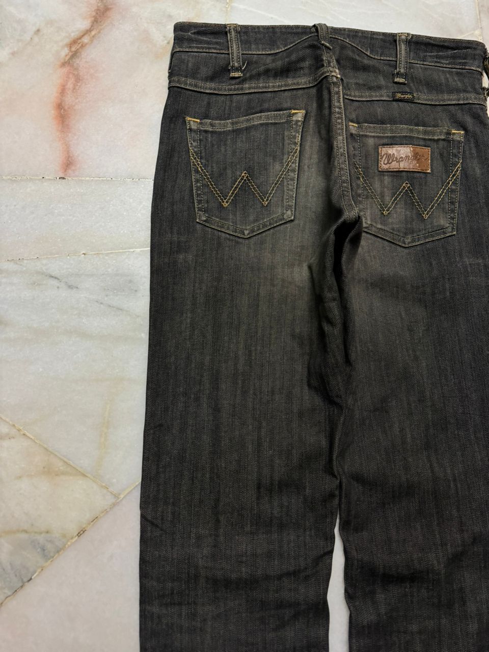 Wrangler 💥Vintage 90s Style Wrangler MudWashed Distress Dark Jeans Size US 29 - 15 Thumbnail