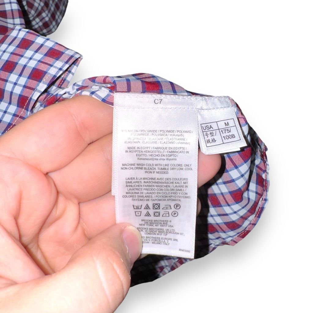 Brooks Brothers NWT Brooks Brothers Red & Navy Performance S/S Button Down M Size US M / EU 48-50 / 2 - 8 Thumbnail