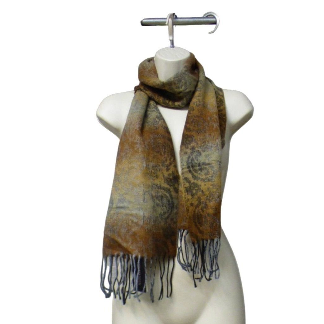 Steve Madden Steve Madden Mid Weight Ombré Paisley Scarf, 11”x 70”, Brown Size ONE SIZE - 4 Thumbnail