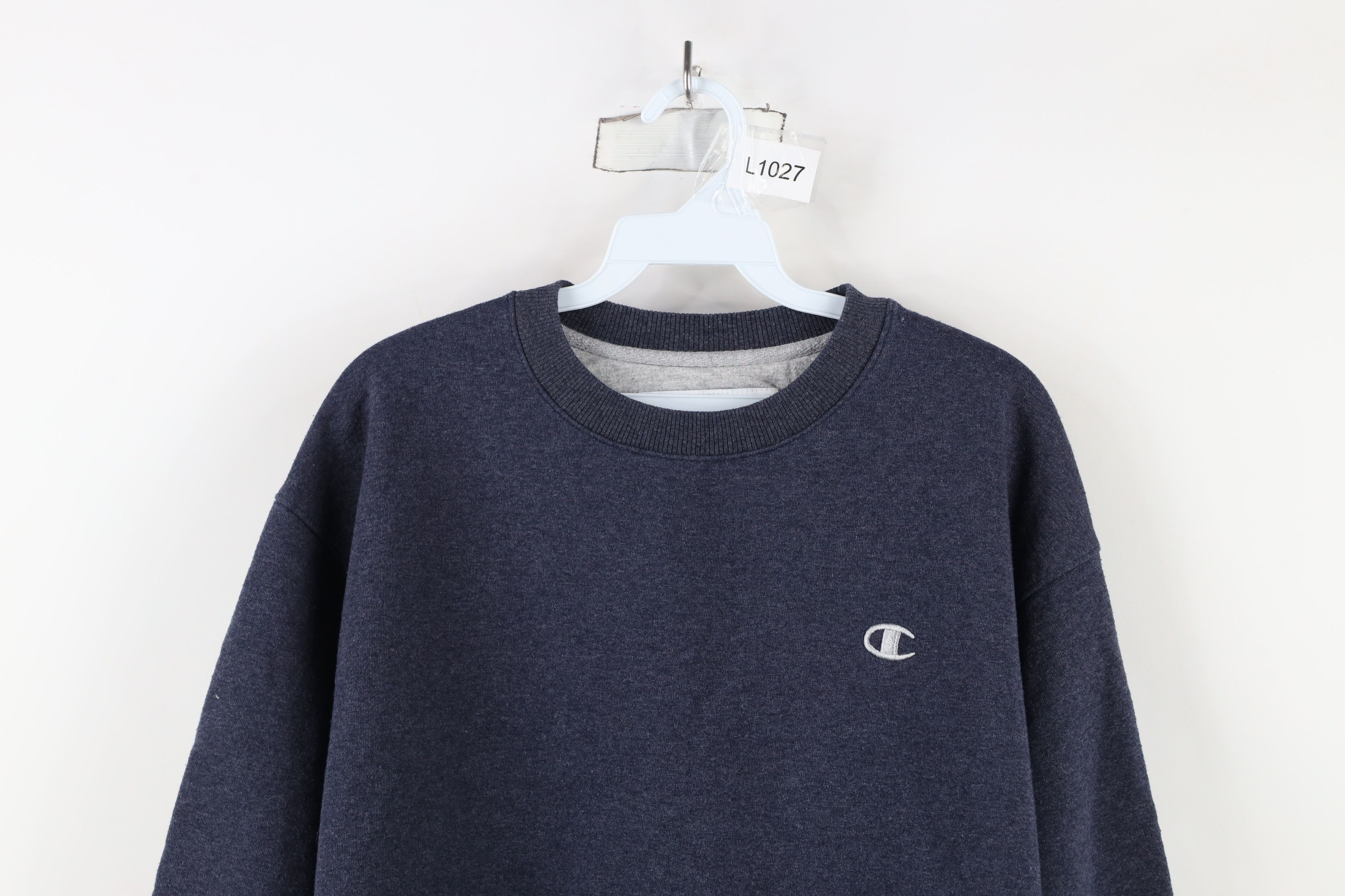 Champion × Vintage Vintage Champion Classic Logo Crewneck Sweatshirt Blue Size US L / EU 52-54 / 3 - 2 Thumbnail