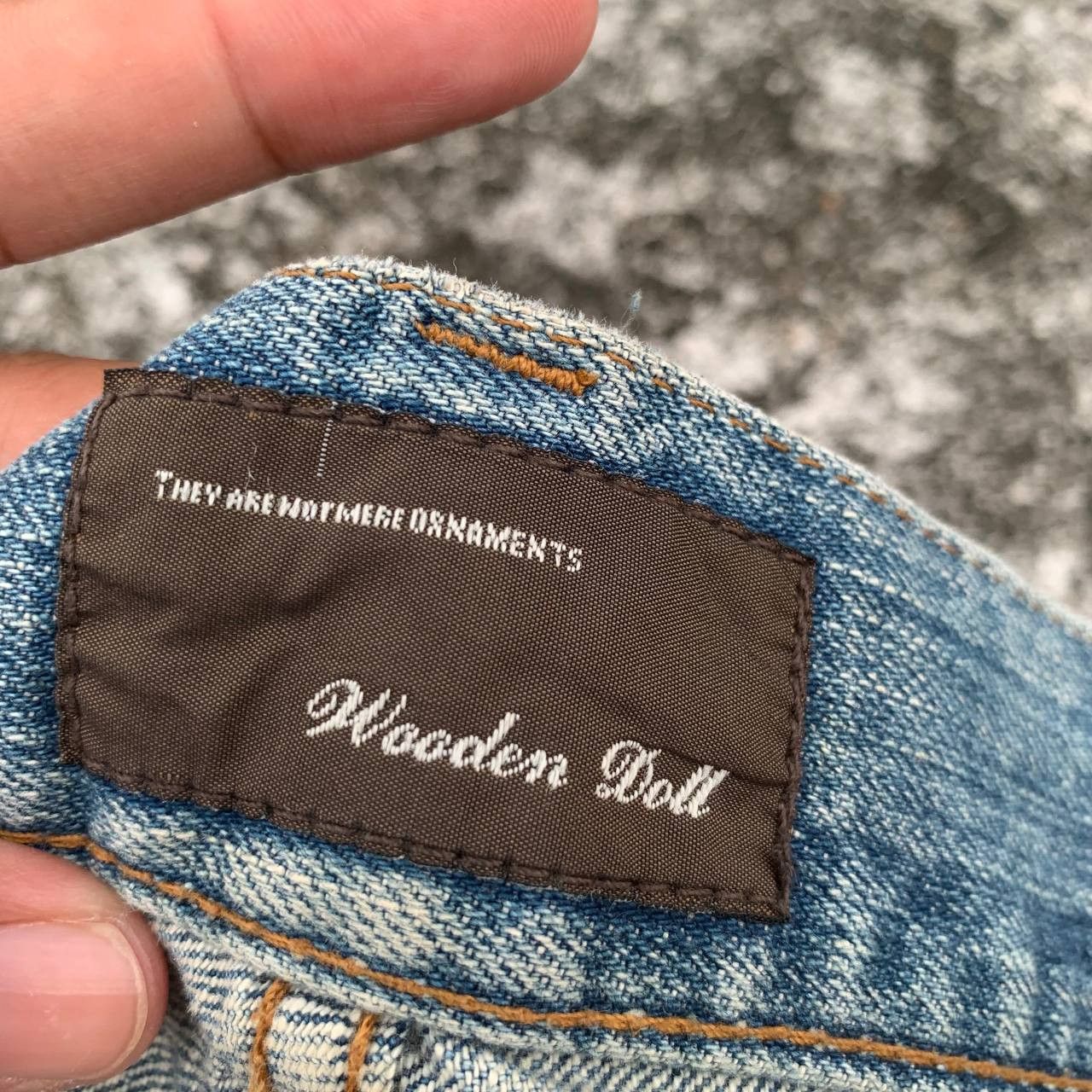 Japanese Brand Wooden Doll Ripped Jeans Light Blue Wash Denim Size US 34 / EU 50 - 9 Thumbnail