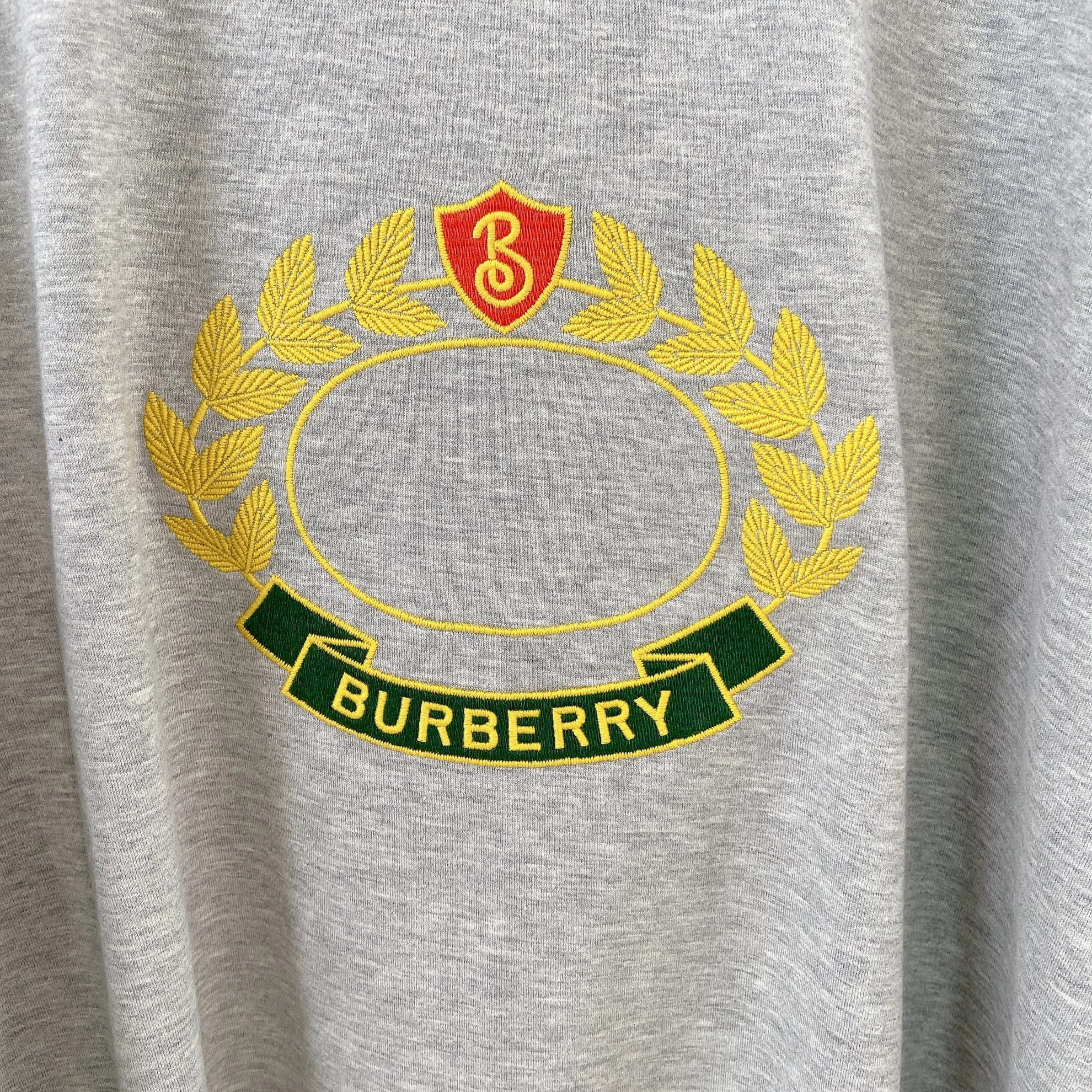 Burberry Burberry Gray Embroidered T-Shirt L with Tags 8062 Size US L / EU 52-54 / 3 - 6 Thumbnail