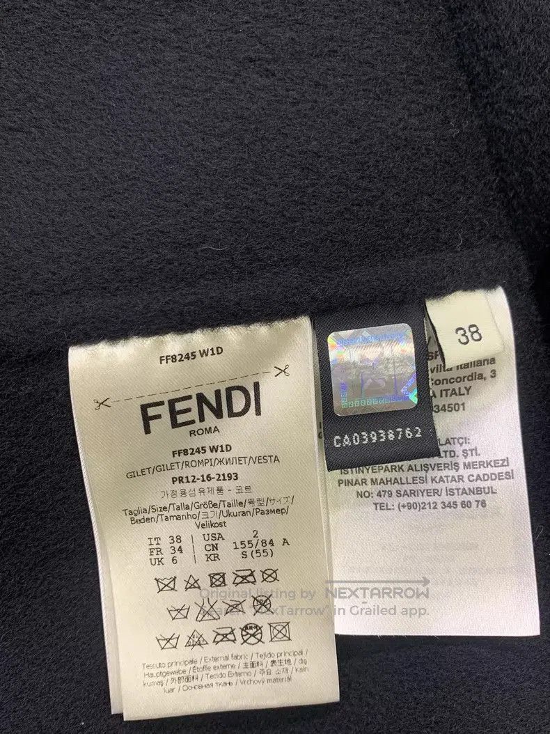 Fendi Fendi Black Wool and Fox Fur Vest Size XS / US 0-2 / IT 36-38 - 5 Thumbnail