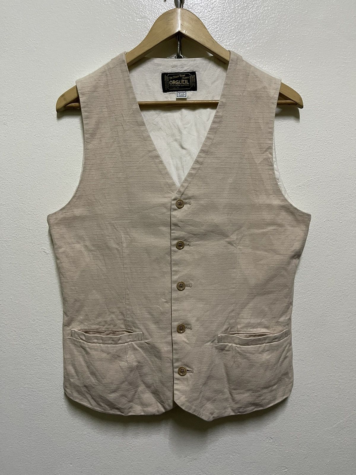 Japanese Brand Orgueil Vest Japan Size 38R - 1 Thumbnail